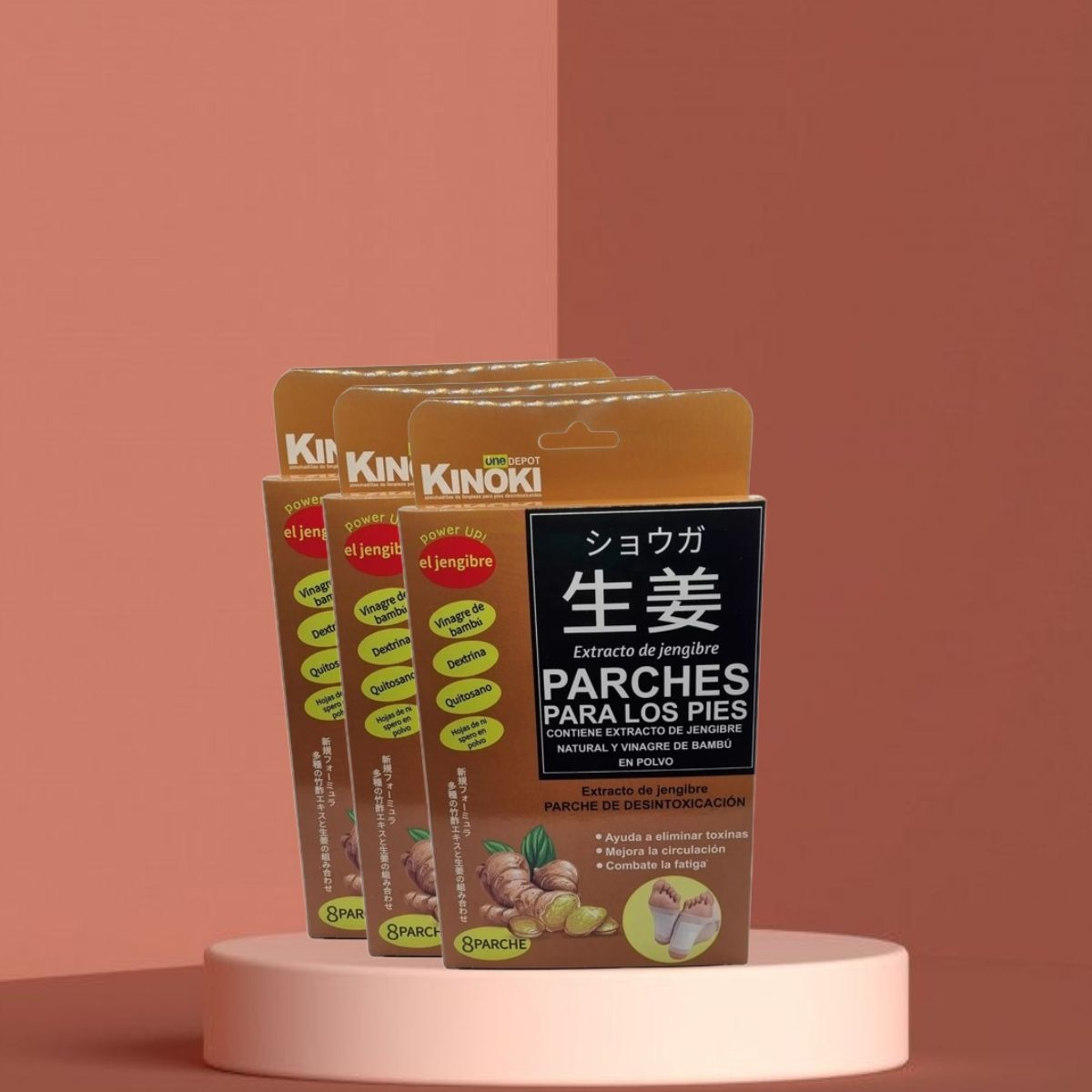 PARCHES DESINTOXICANTES PIES JENGIBRE LIMPIEZA 4 PACK JHN - 9