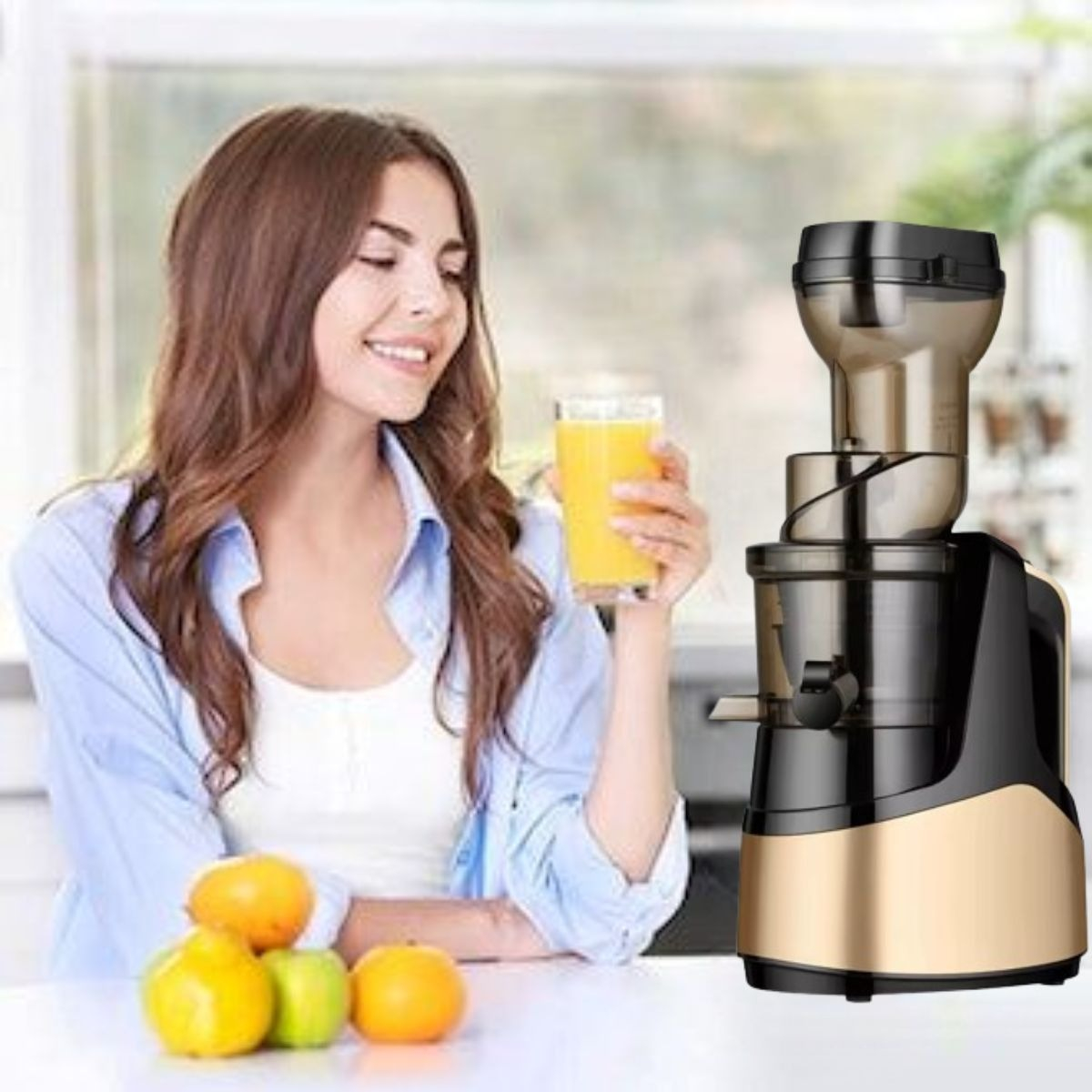 EXPRIMIDOR JUGO EXTRACTOR COMPACTO MULTIFUNCIONAL JHN - 6