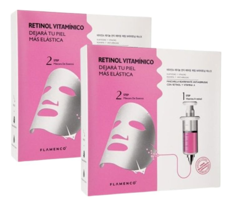 SET 3 MASCARILLAS FACIAL RETINOL REGENERA FIRMEZA ROSTRO LAU - 3