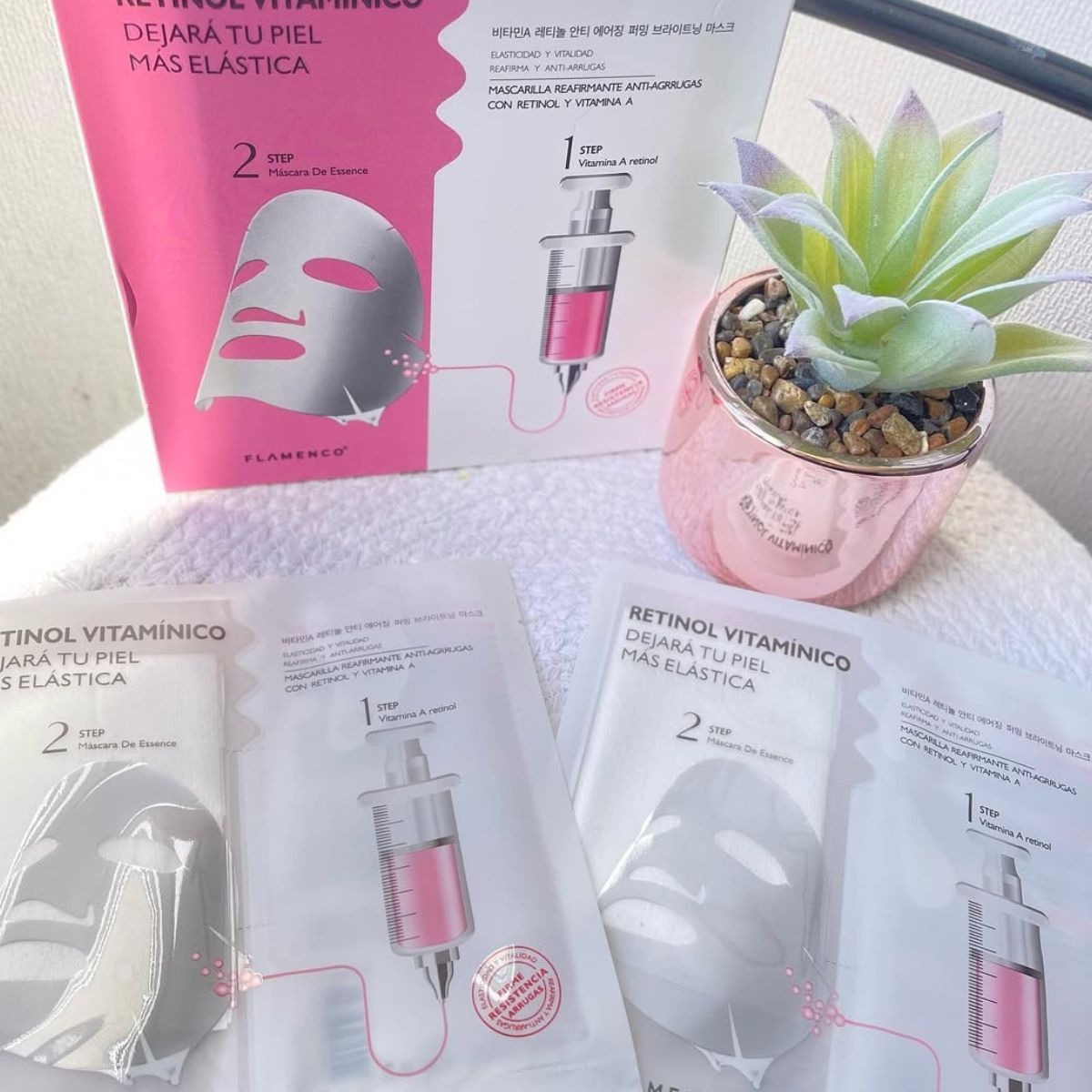 SET 3 MASCARILLAS FACIAL RETINOL REGENERA FIRMEZA ROSTRO LAU - 4