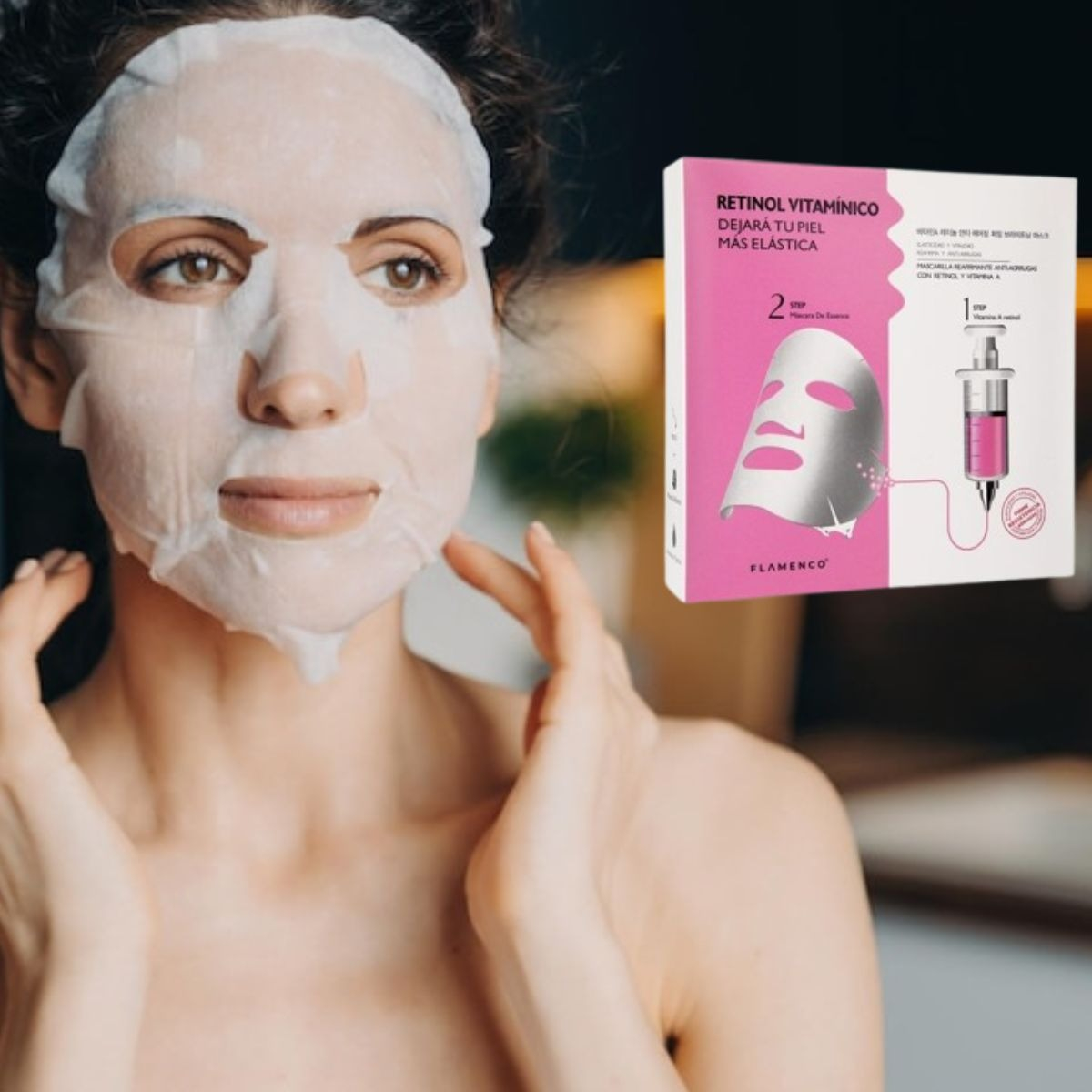 SET 3 MASCARILLAS FACIAL RETINOL REGENERA FIRMEZA ROSTRO LAU - 5