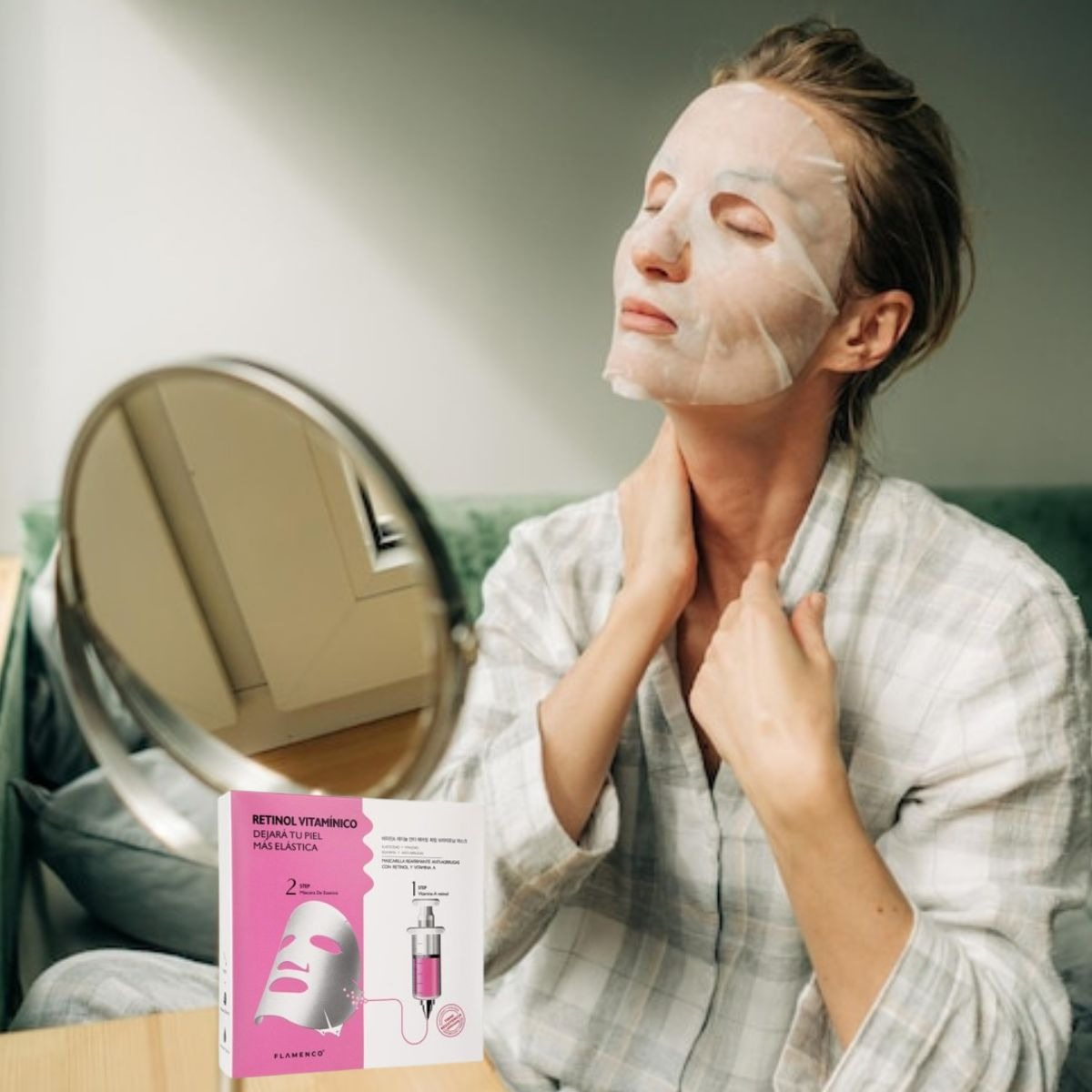 SET 3 MASCARILLAS FACIAL RETINOL REGENERA FIRMEZA ROSTRO LAU - 6