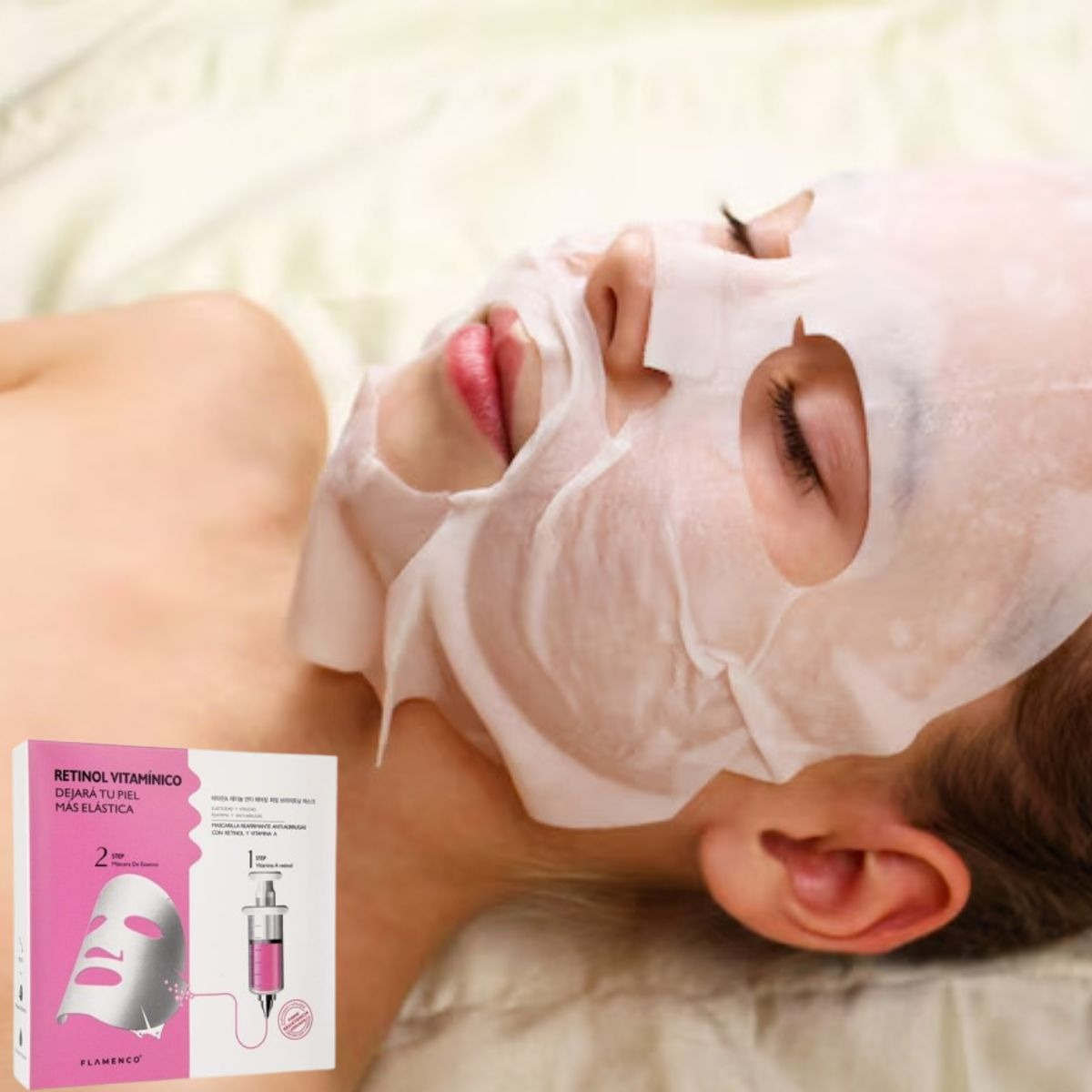 SET 3 MASCARILLAS FACIAL RETINOL REGENERA FIRMEZA ROSTRO LAU - 8