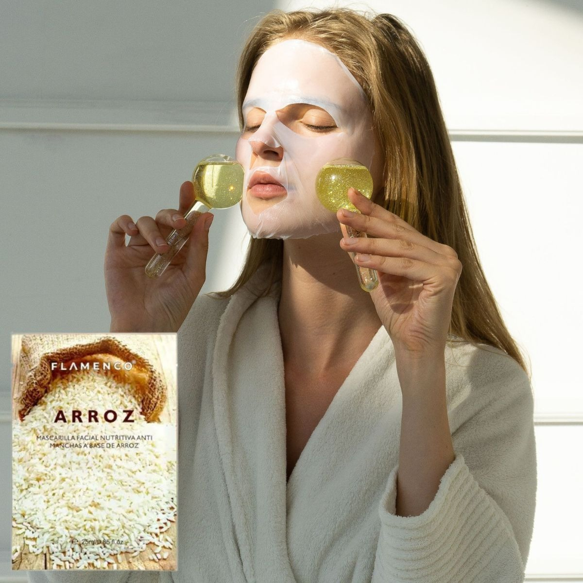 SET 2 MASCARILLAS FACIAL NUTRITIVA ANTI-MANCHAS ARROZ LAU - 5