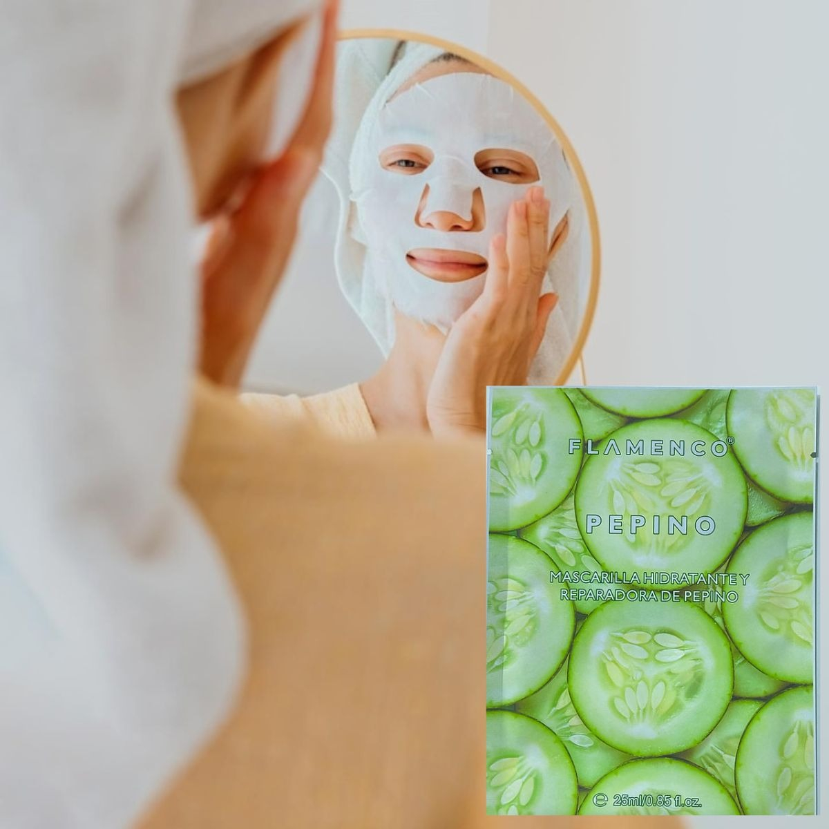 SET 3 MASCARILLA FACIAL HIDRATANTE DE PEPINO FRESCURA LAU - 5