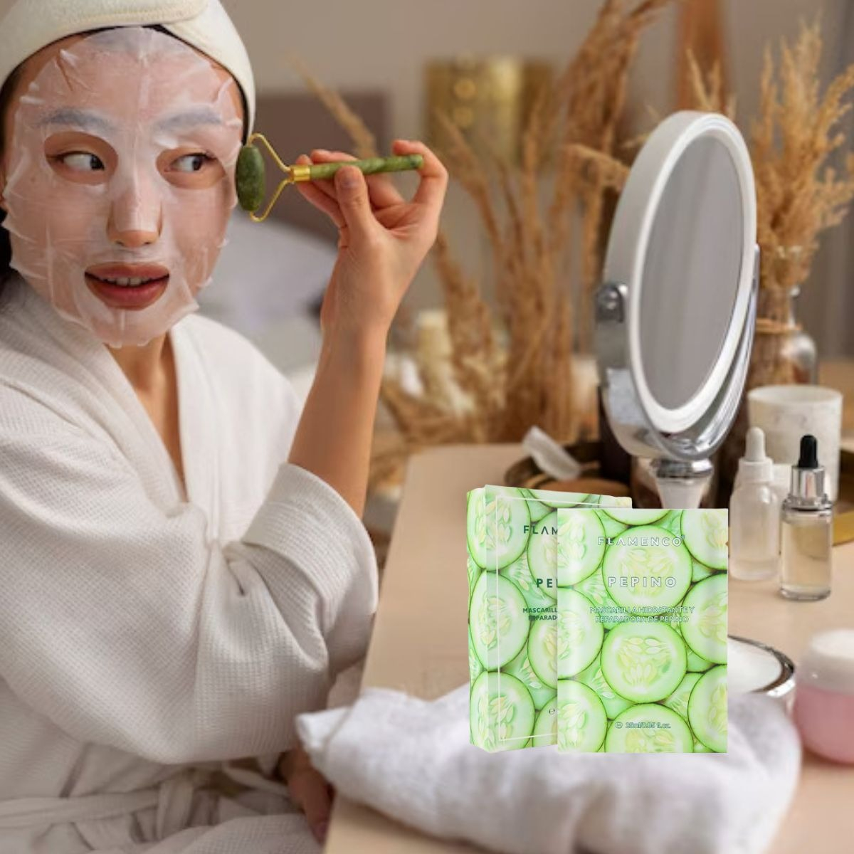 SET 3 MASCARILLA FACIAL HIDRATANTE DE PEPINO FRESCURA LAU - 6