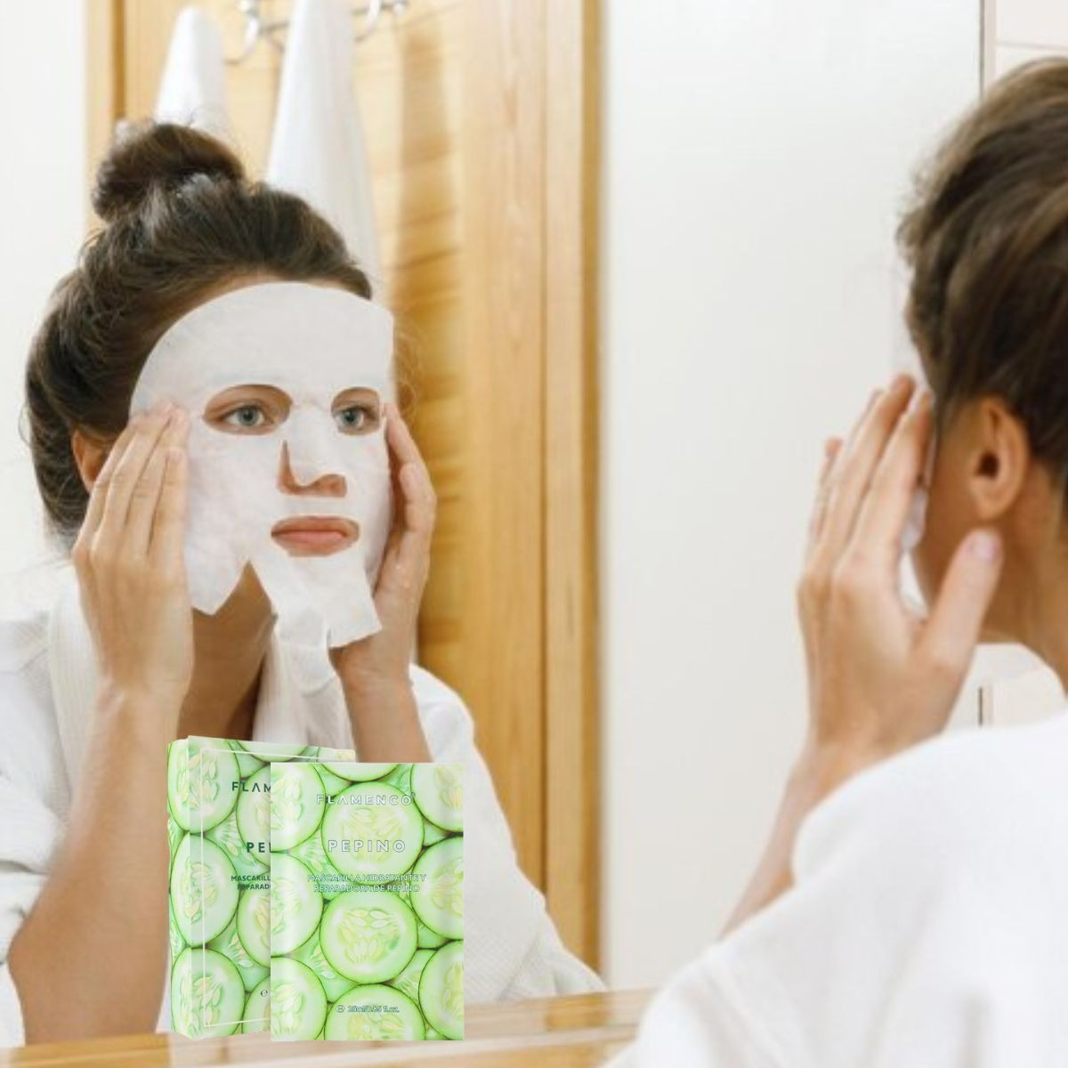 SET 3 MASCARILLA FACIAL HIDRATANTE DE PEPINO FRESCURA LAU - 7