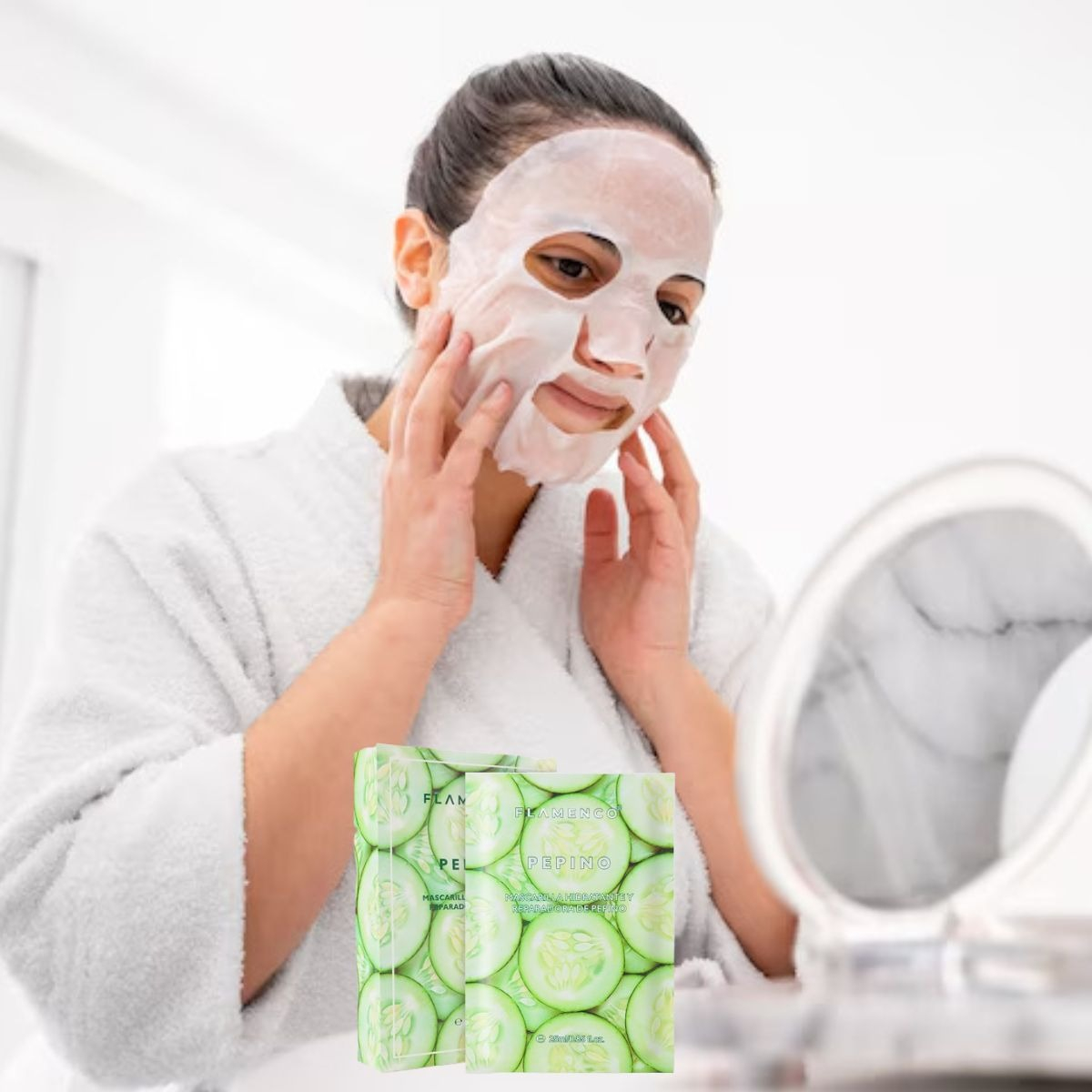 SET 3 MASCARILLA FACIAL HIDRATANTE DE PEPINO FRESCURA LAU - 8