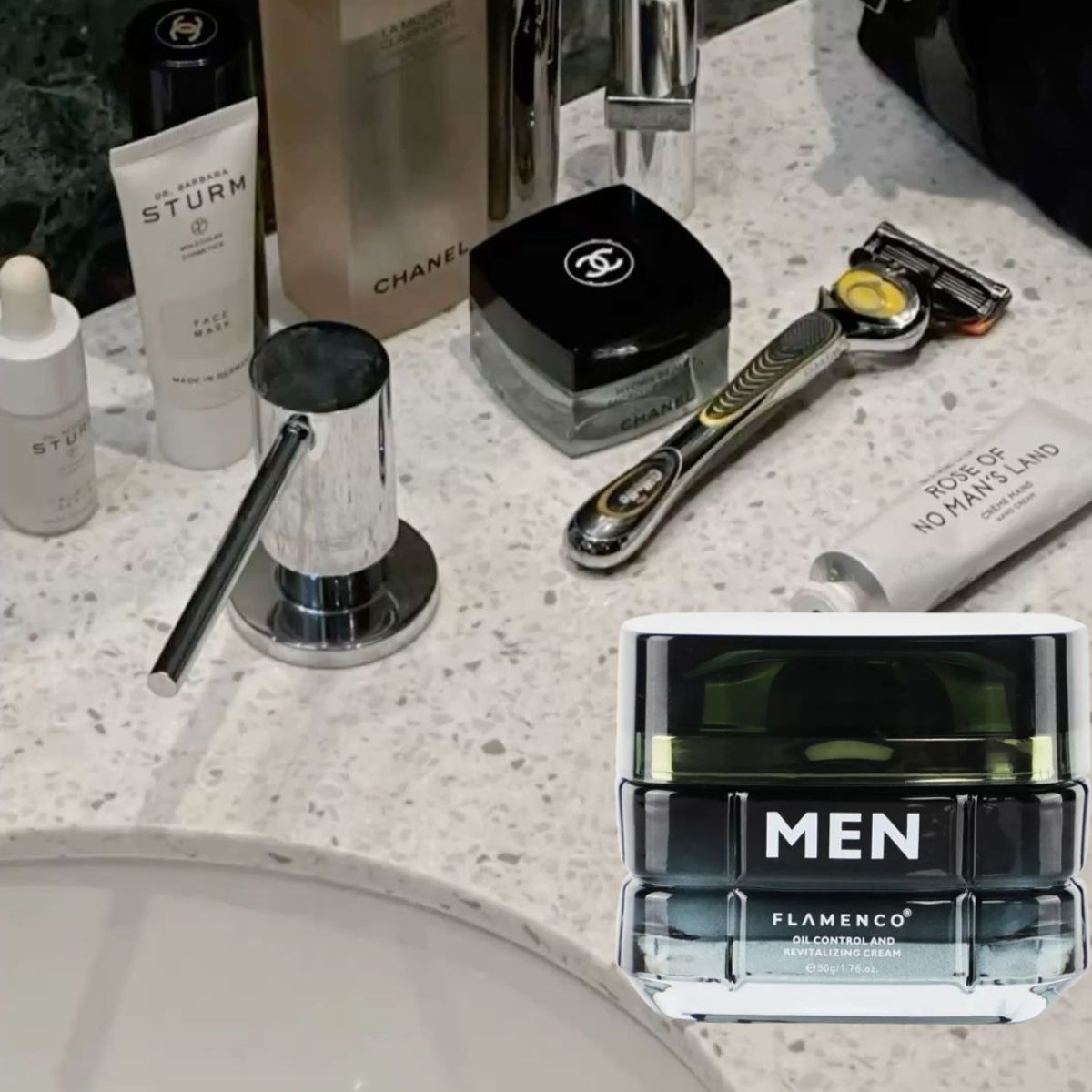 SET 3 CREMA HIDRATANTE FACIAL HOMBRE AMINOACIDOS VIT E LAU - 6