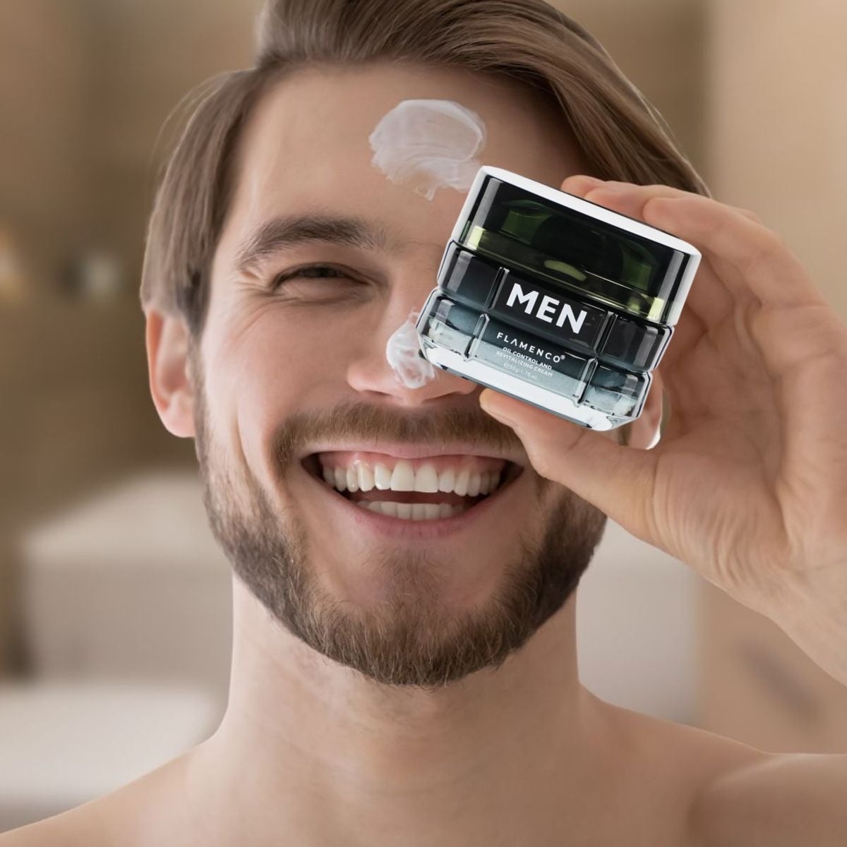 SET 3 CREMA HIDRATANTE FACIAL HOMBRE AMINOACIDOS VIT E LAU - 7