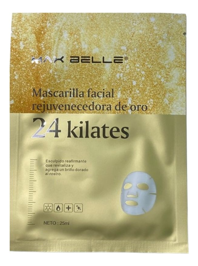 SET 4 MASCARILLA FACIAL HIDRATANTE REJUVENECE 24K GOLD LAU - 3