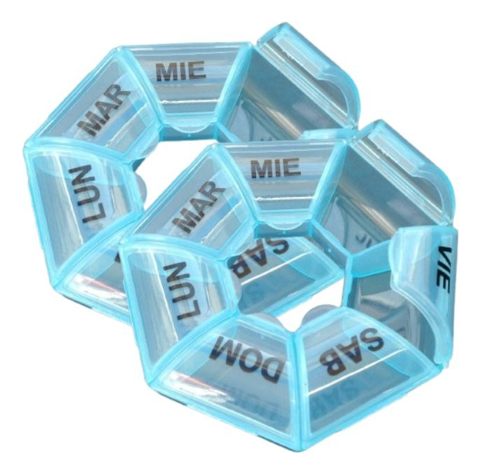 SET 6 PASTILLERO SEMANAL ORGANIZADOR PORTATIL MEDICINA LAU - 3