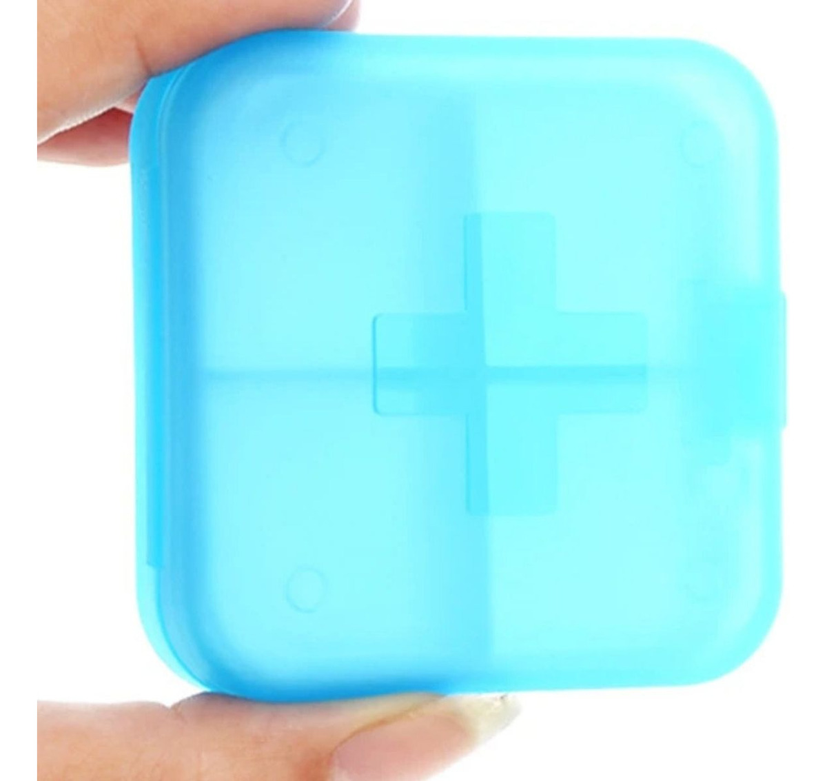 SET 6 PASTILLERO AZUL 4 COMPARTIMIENTOS MEDICAMENTOS LAU - 3