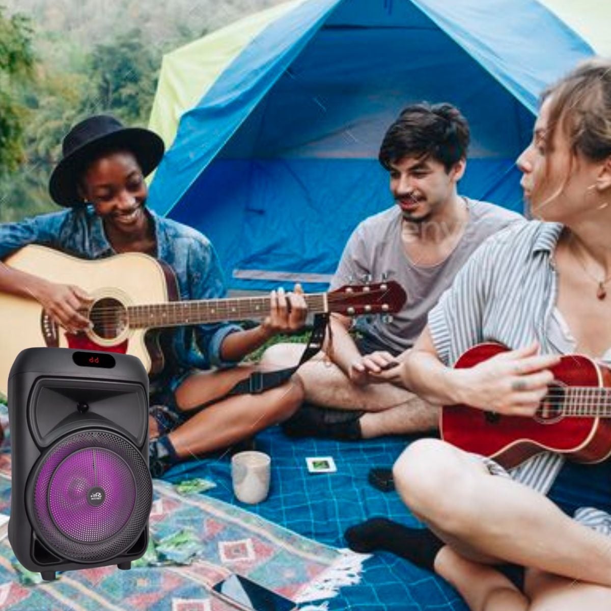 PARLANTE ALTAVOZ PORTATIL MICROFONO CONTROL REMOTO LAU - 2