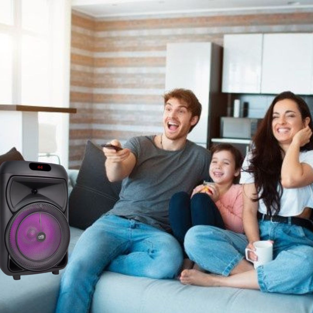PARLANTE ALTAVOZ PORTATIL MICROFONO CONTROL REMOTO LAU - 7