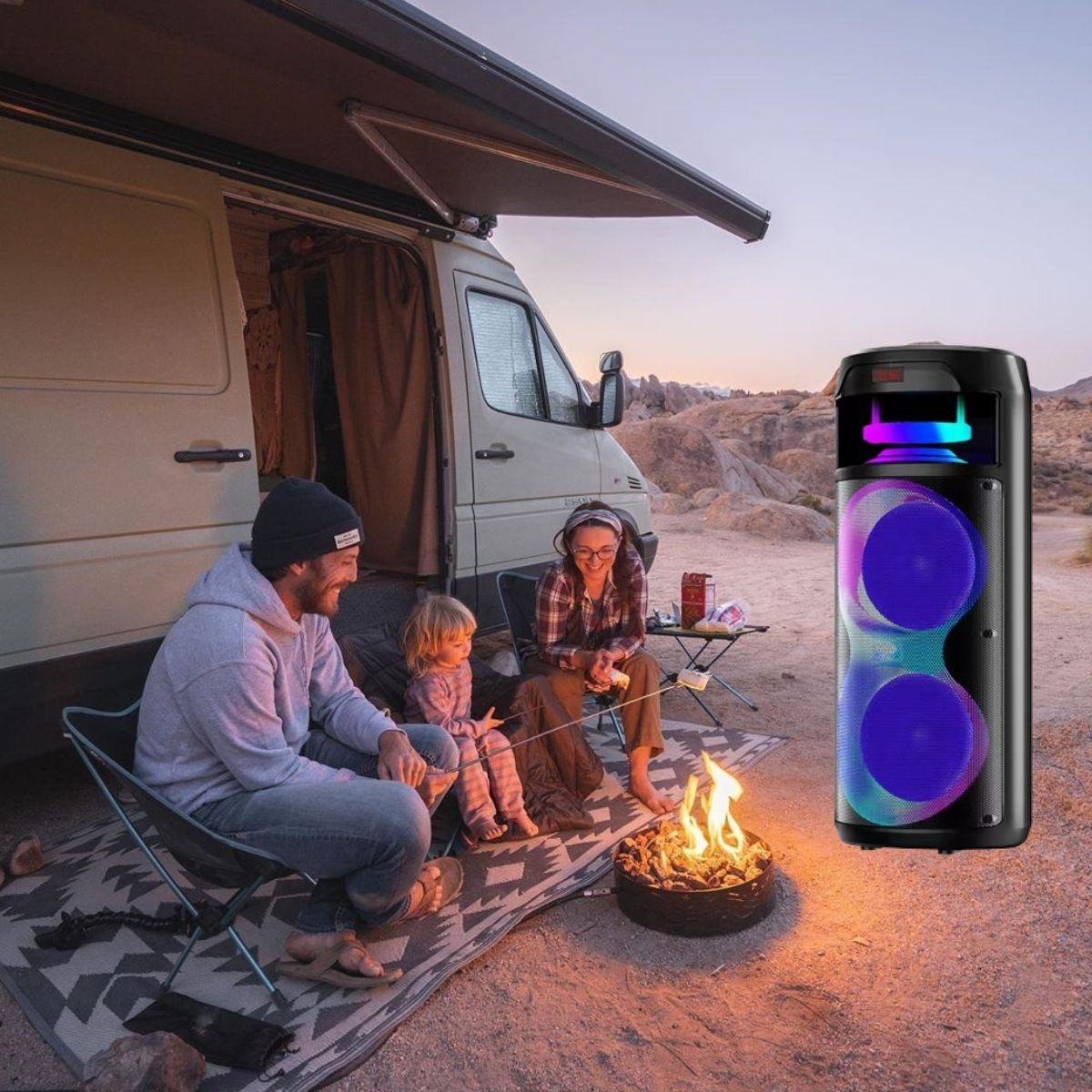 PARLANTE INALAMBRICA 40W BLUETOOTH +MICROFONO PORTATIL LAU - 4