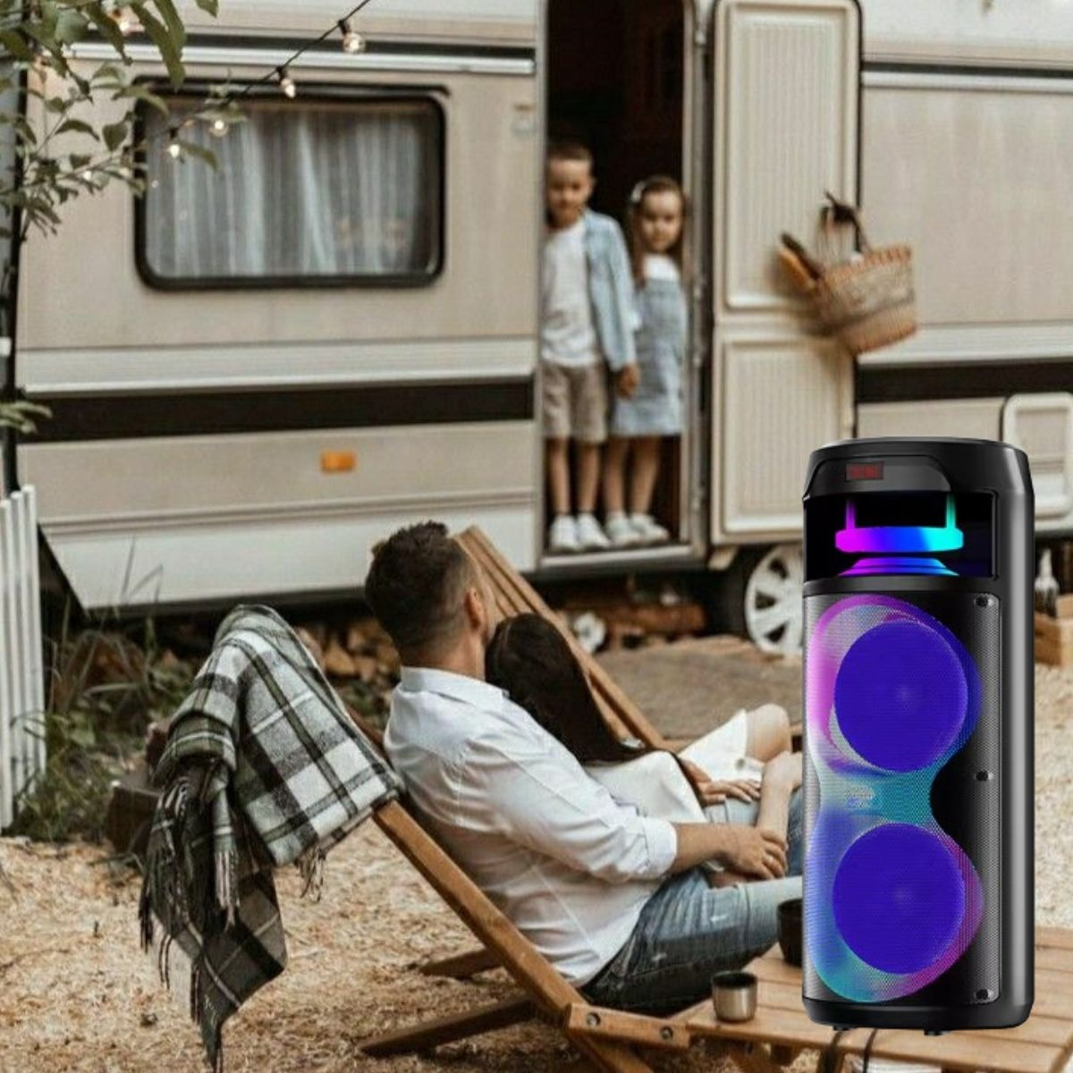 PARLANTE INALAMBRICA 40W BLUETOOTH +MICROFONO PORTATIL LAU - 5