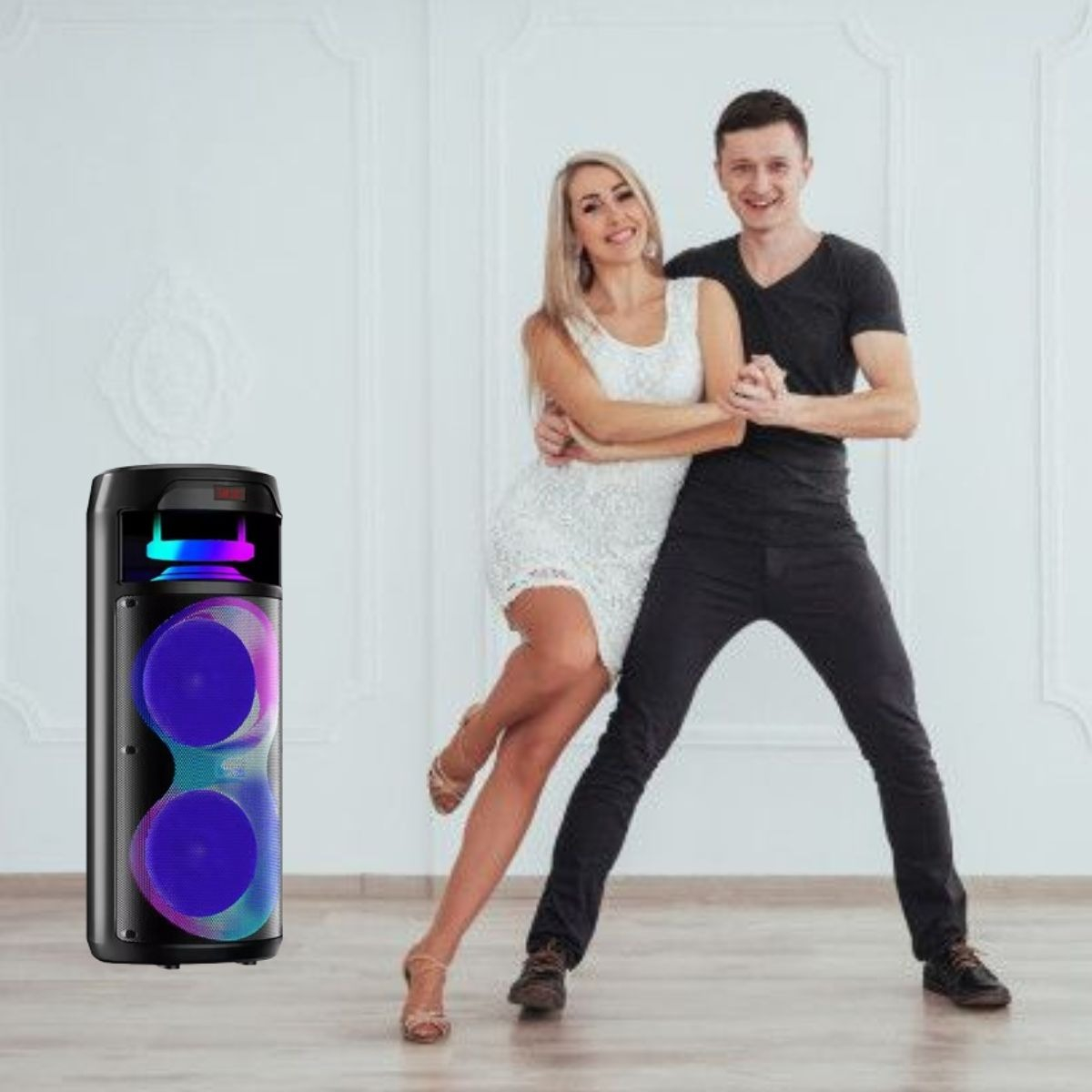 PARLANTE INALAMBRICA 40W BLUETOOTH +MICROFONO PORTATIL LAU - 9