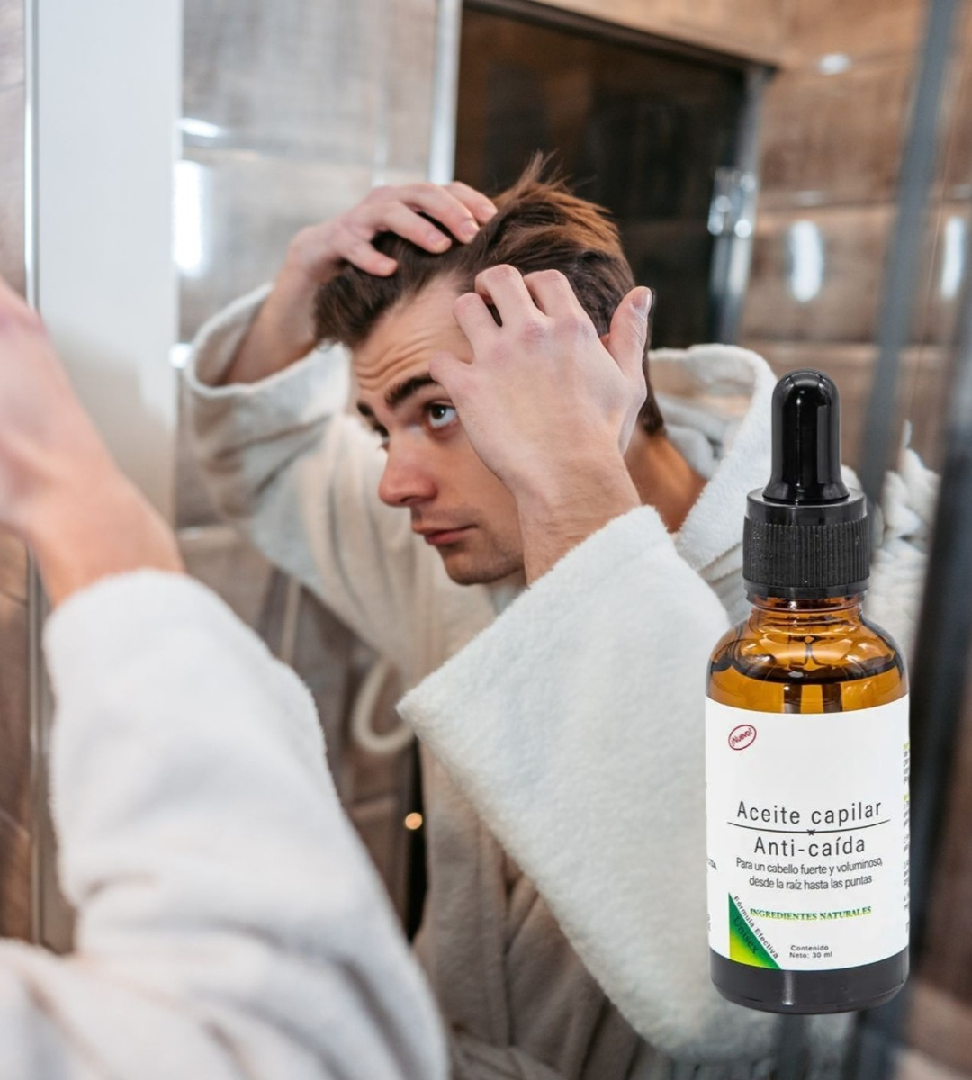SET 3 SERUM ACEITE CAPILAR ANTICAIDA ESTIMULANTE CABELLO JHN - 5