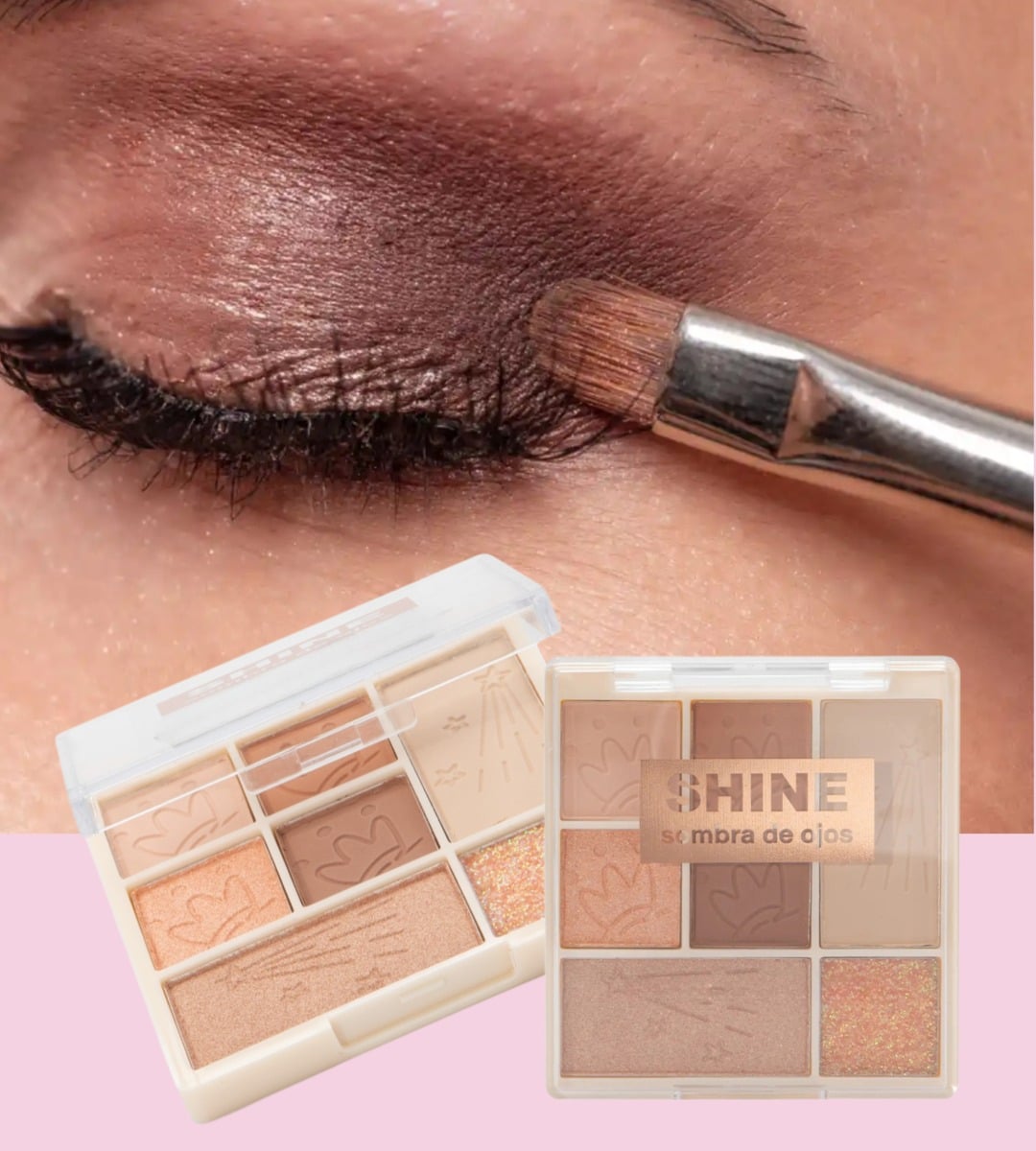 SET 3 SOMBRA OJOS PALETA MULTIFUNCIONAL POLVO 6 COLORES JHN - 4