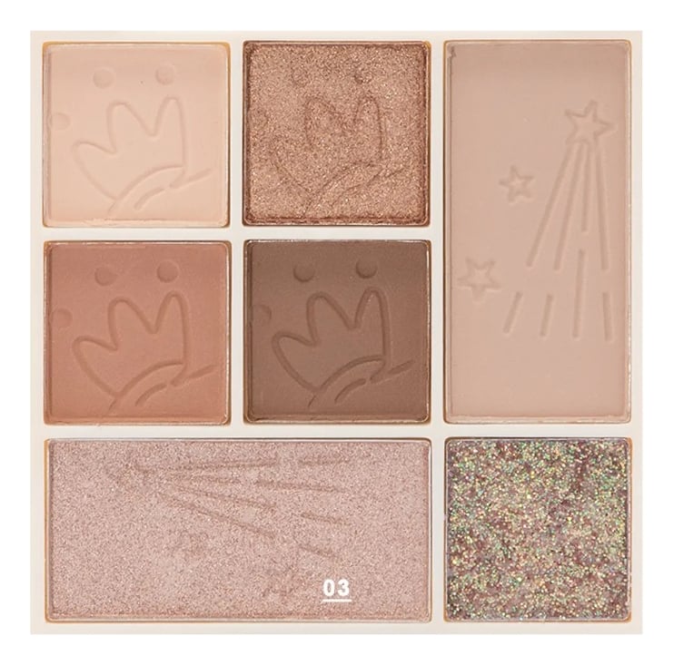 SET 3 SOMBRA OJOS PALETA MULTIFUNCIONAL POLVO 6 COLORES JHN - 10