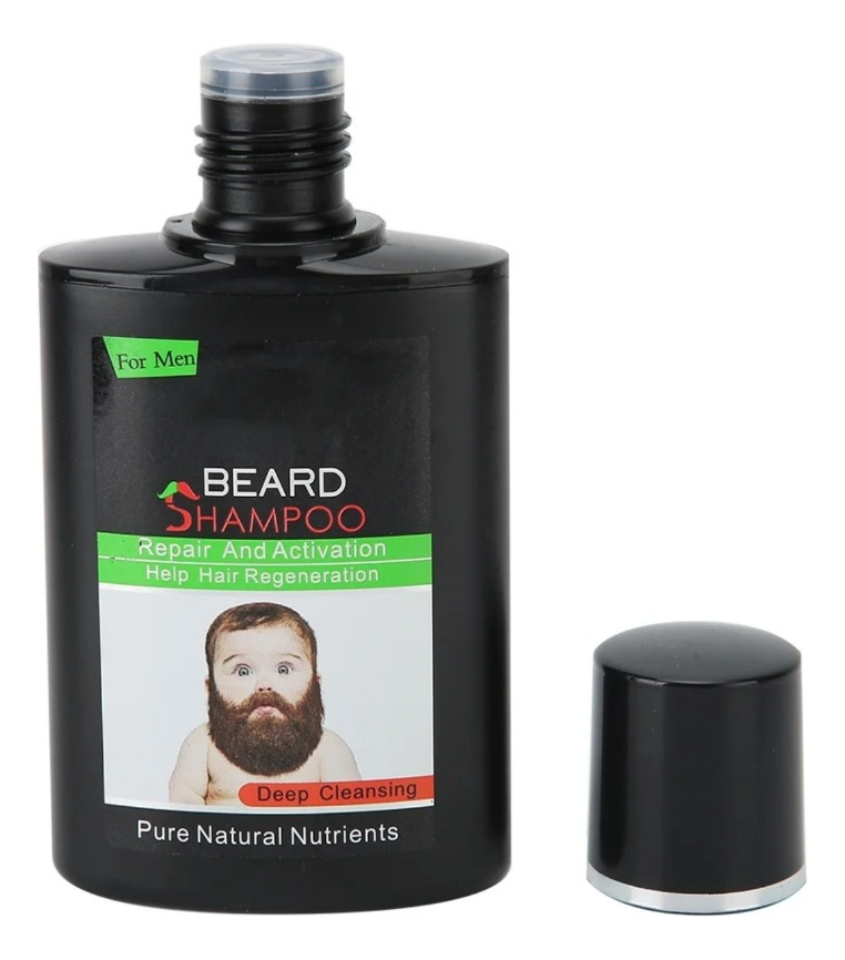SET 2 SHAMPOO CUIDADO BARBA LIMPIA SUAVE REPARA REGENERA JHN - 3