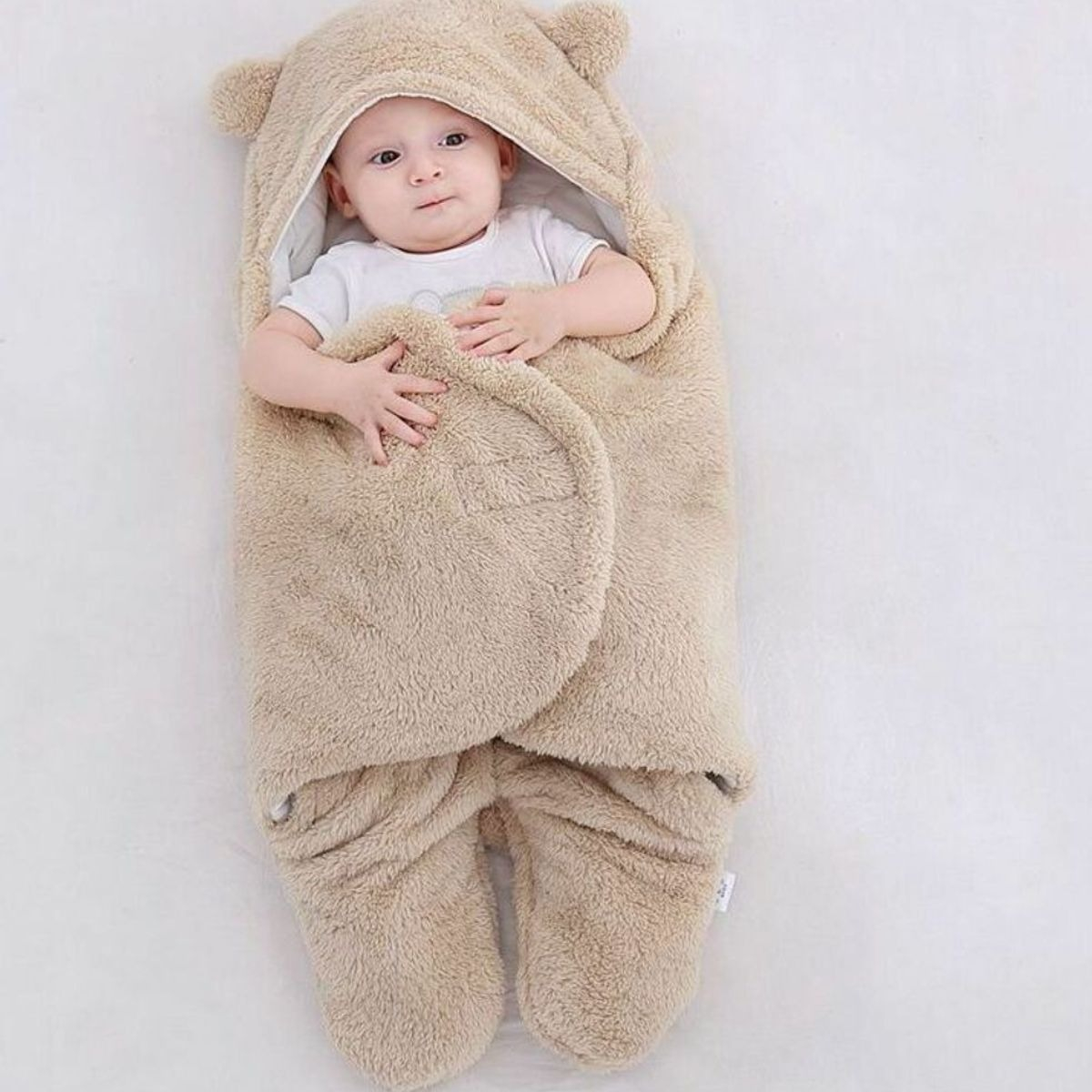 MANTA DE OSO SUPER SUAVE COMODO SEGURO PARA BEBE LAU - 5