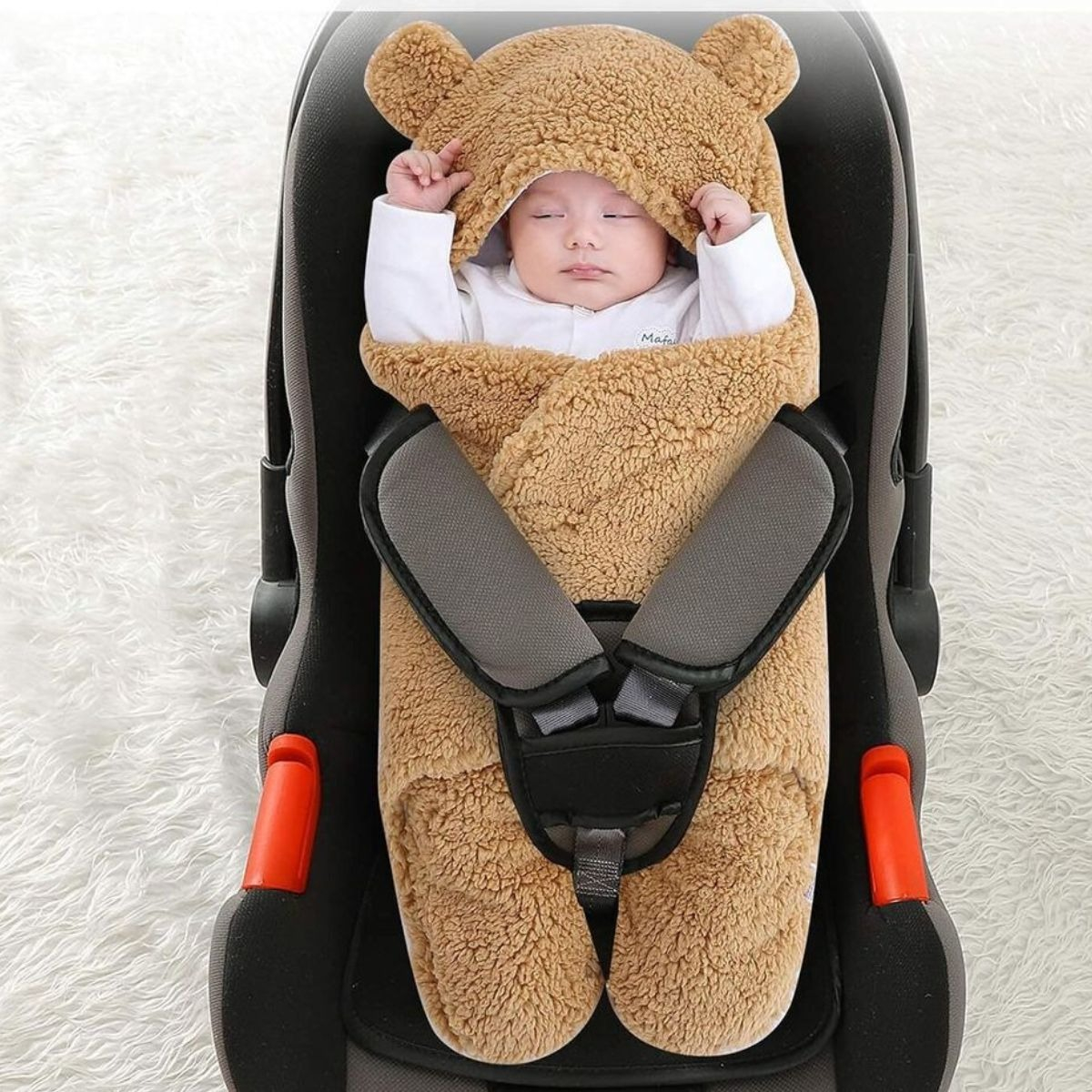 MANTA DE OSO SUPER SUAVE COMODO SEGURO PARA BEBE LAU - 6