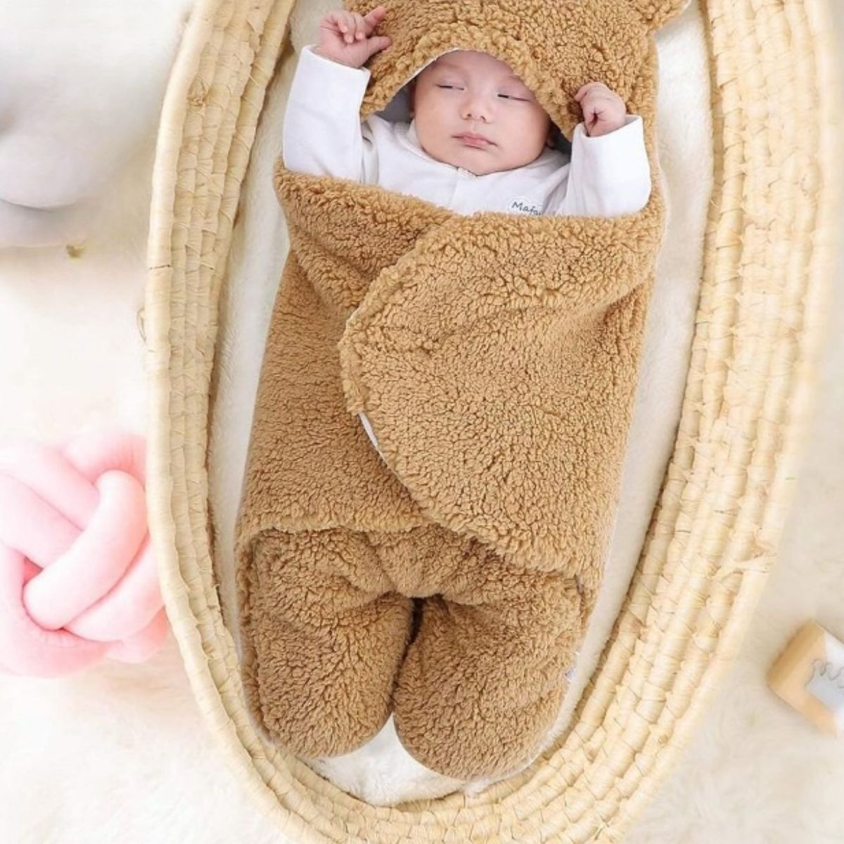 MANTA DE OSO SUPER SUAVE COMODO SEGURO PARA BEBE LAU - 9