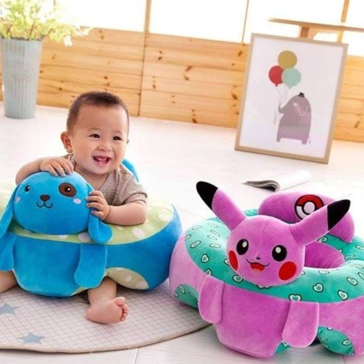 SILLA DE APOYO APRENDIZAJE INFANTILANTICAIDA SUAVE FELPA LAU - 6