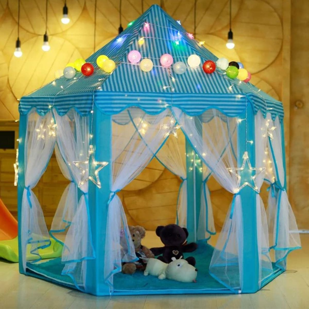 TIENDA DE CAMPAÑA ENSUEÑO CASTILLO HEXAGONAL PARA NIÑAS LAU - 2