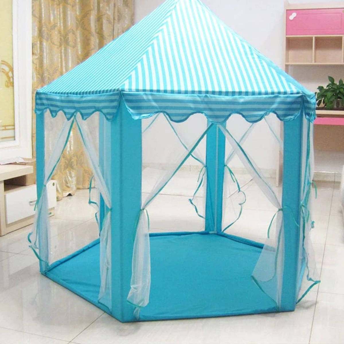 TIENDA DE CAMPAÑA ENSUEÑO CASTILLO HEXAGONAL PARA NIÑAS LAU - 4
