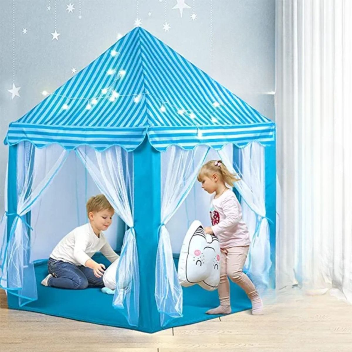 TIENDA DE CAMPAÑA ENSUEÑO CASTILLO HEXAGONAL PARA NIÑAS LAU - 8