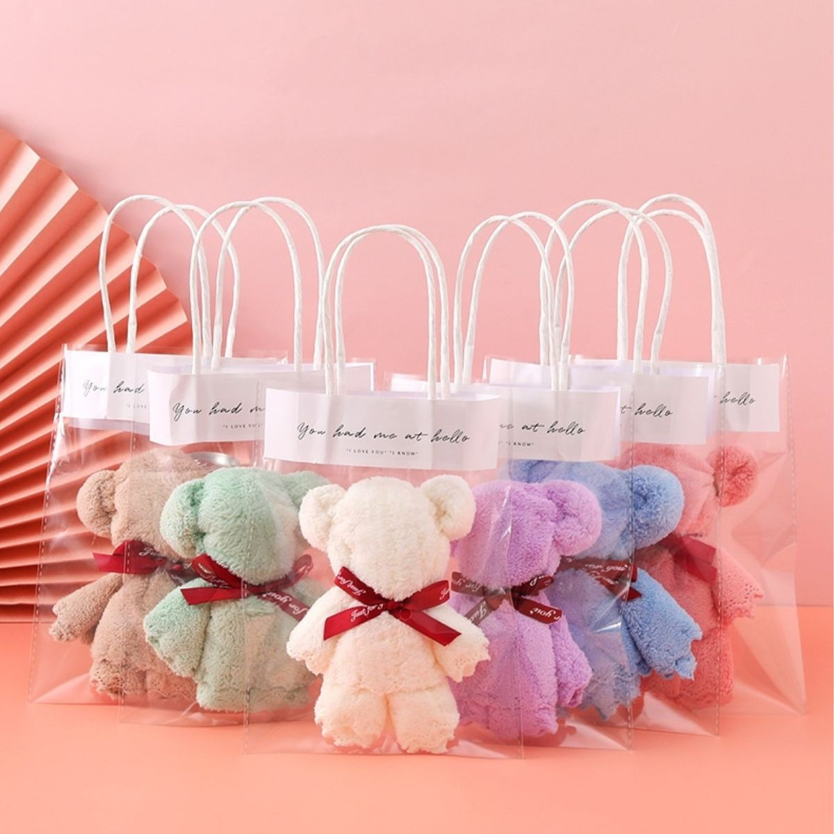 TOALLA TERCIOPELO FORMA DE OSITO SUAVIDAD TERNURA BEBE LAU - 4