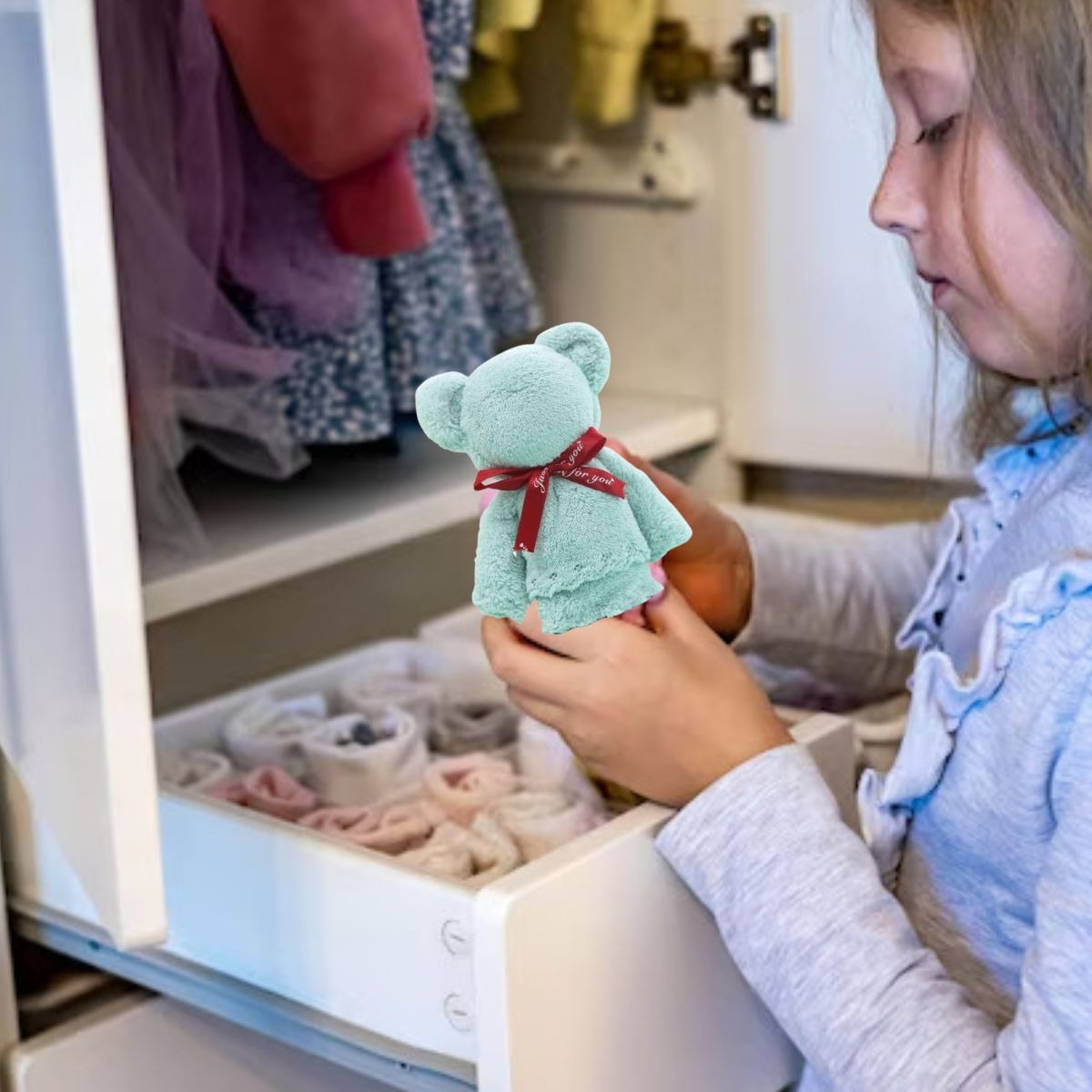 TOALLA TERCIOPELO FORMA DE OSITO SUAVIDAD TERNURA BEBE LAU - 5