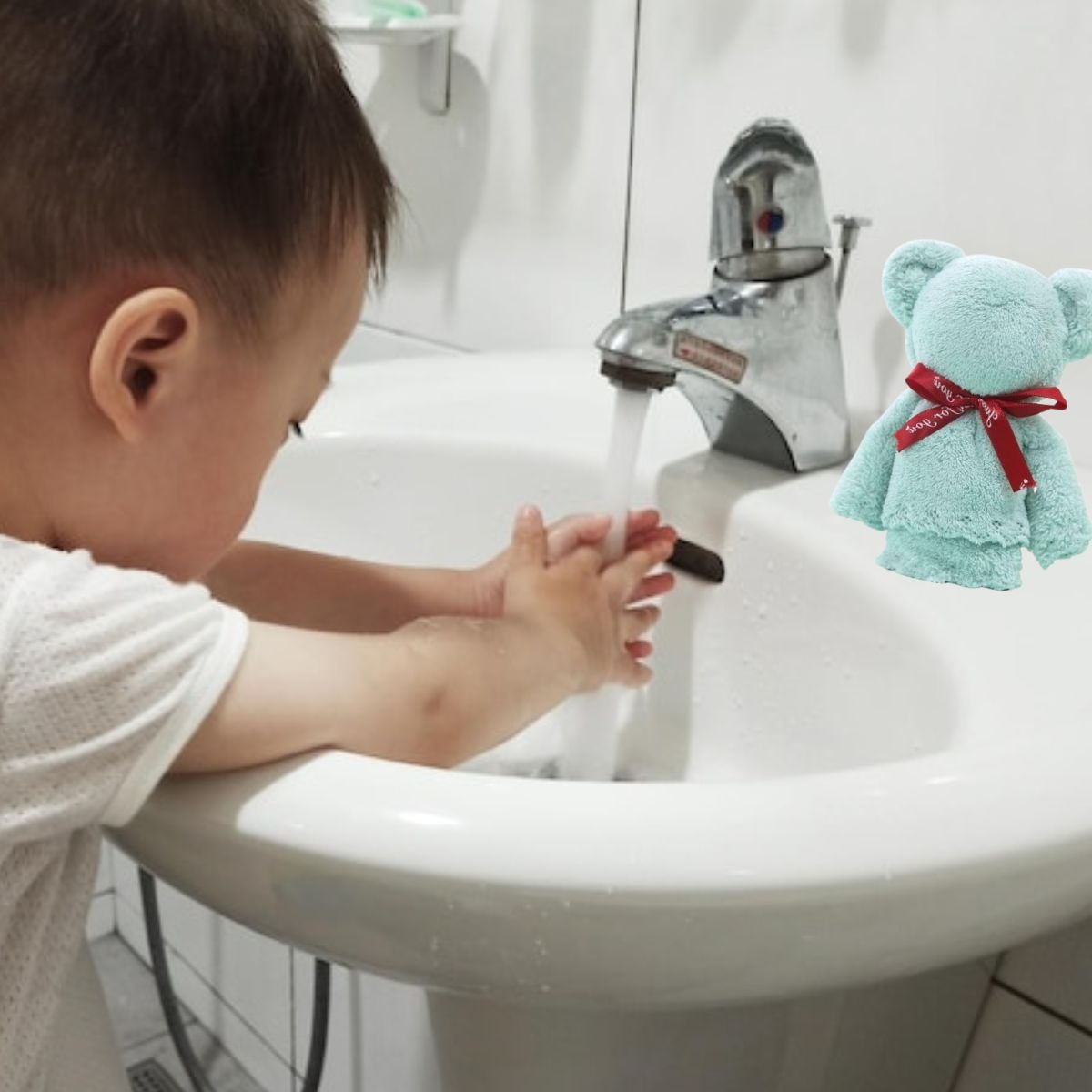 TOALLA TERCIOPELO FORMA DE OSITO SUAVIDAD TERNURA BEBE LAU - 8