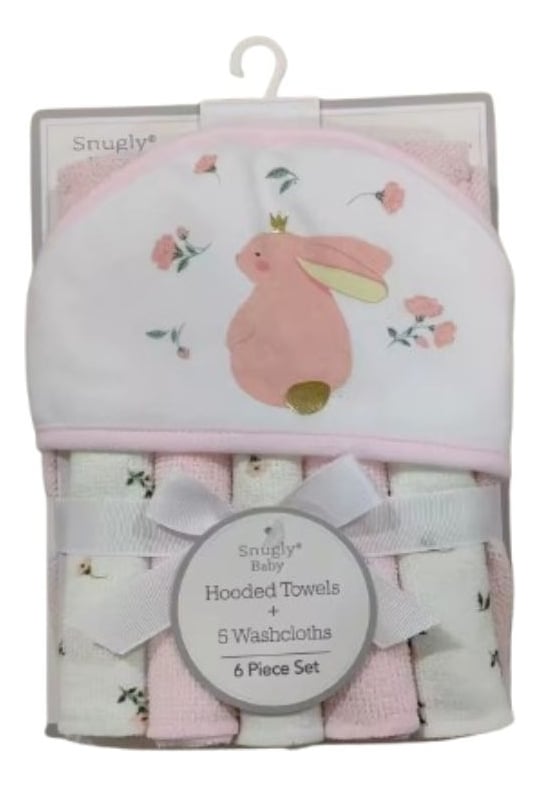 SET DE TOALLAS CON CAPUCHA COLORES PASTELES BEBE LAU - 1