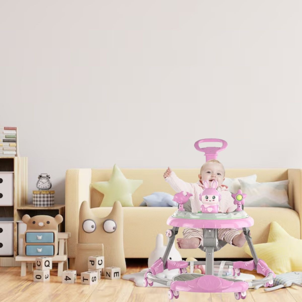 ANDADOR PARA BEBE CON MANIJA EMPUJE SEGURO ANTIVUELCO LAU - 6