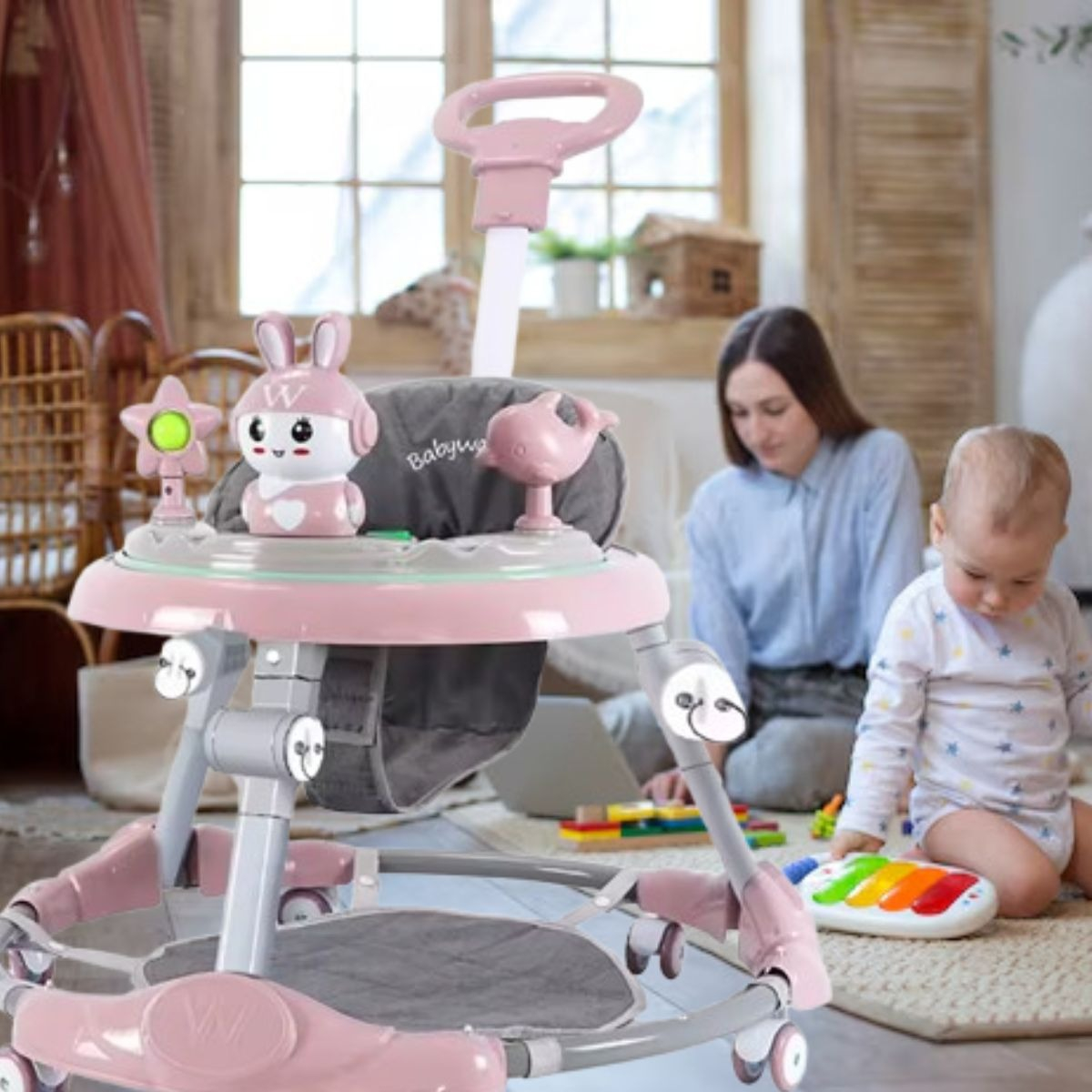 ANDADOR PARA BEBE CON MANIJA EMPUJE SEGURO ANTIVUELCO LAU - 10