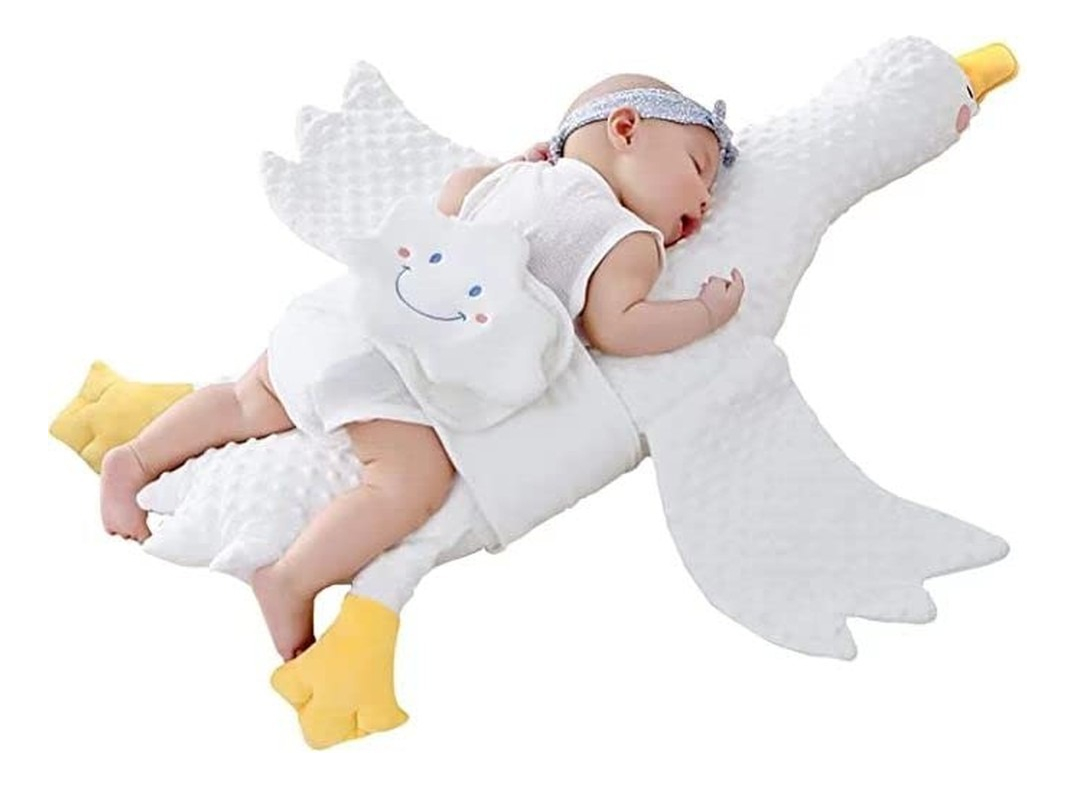 ALMOHADA FORMA GANSO RELAJA CALMA SUAVE BEBE LAU - 1