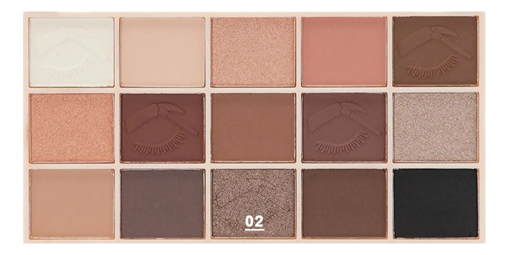 SET 2 SOMBRA OJOS PALETA 15 TONOS VIBRANTE DURADERA JHN - 2