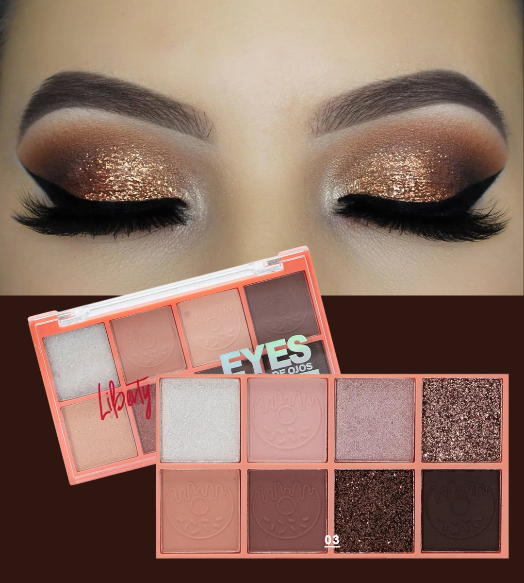 SET 3 SOMBRA OJOS PALETA VIBRANTE DURACIÓN PROLONGADA JHN - 7