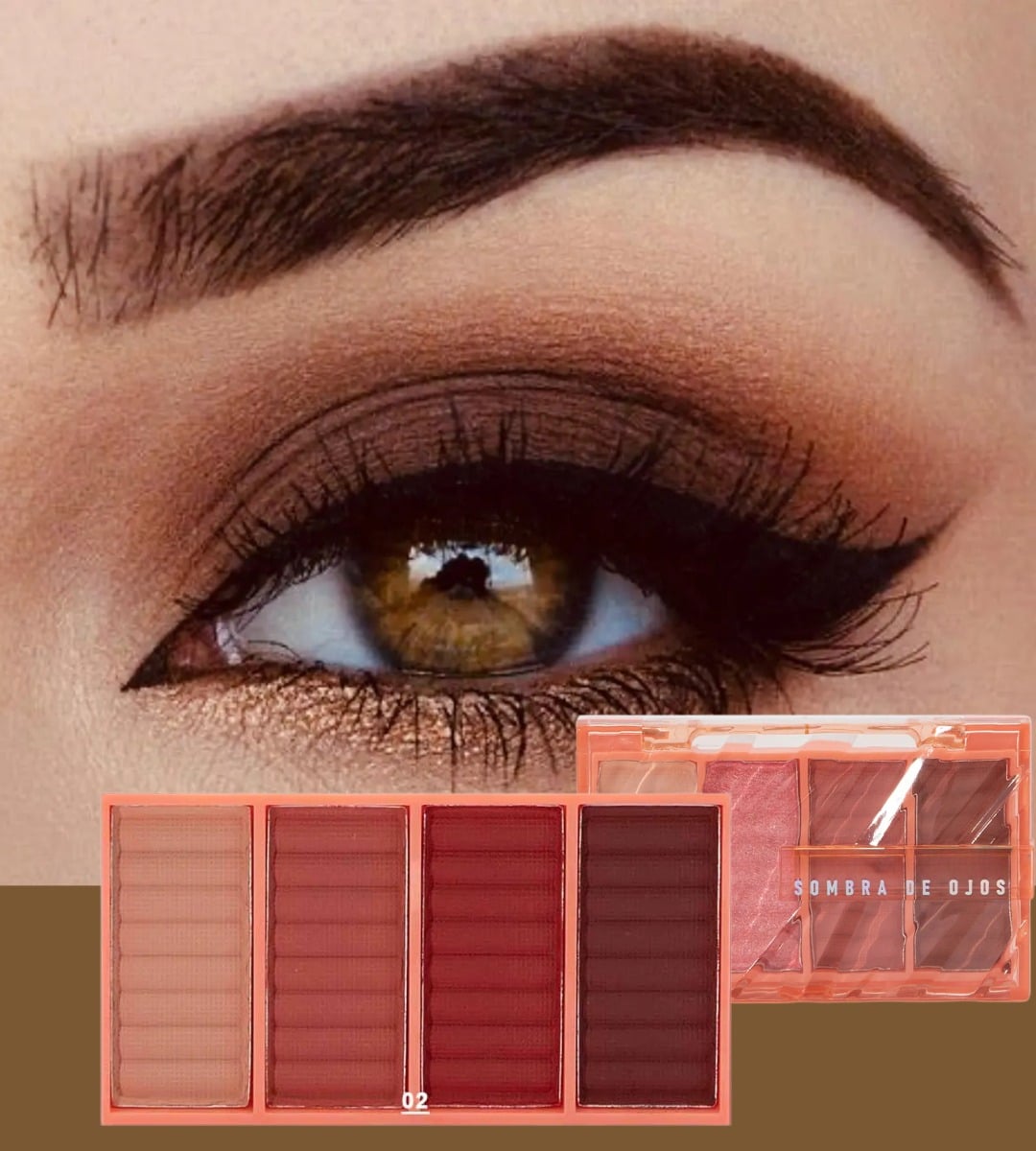 SET 4 SOMBRA OJOS PALETA 4 TONOS VIBRANTE SUAVE DURADERA JHN - 2