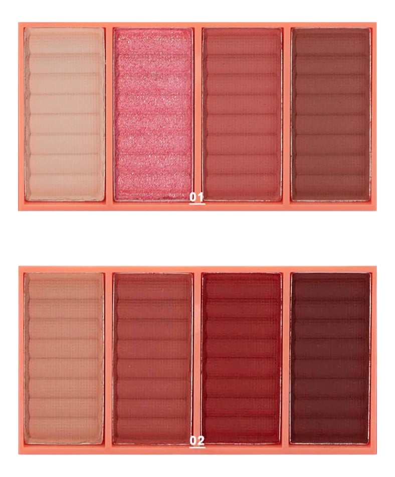 SET 4 SOMBRA OJOS PALETA 4 TONOS VIBRANTE SUAVE DURADERA JHN - 3