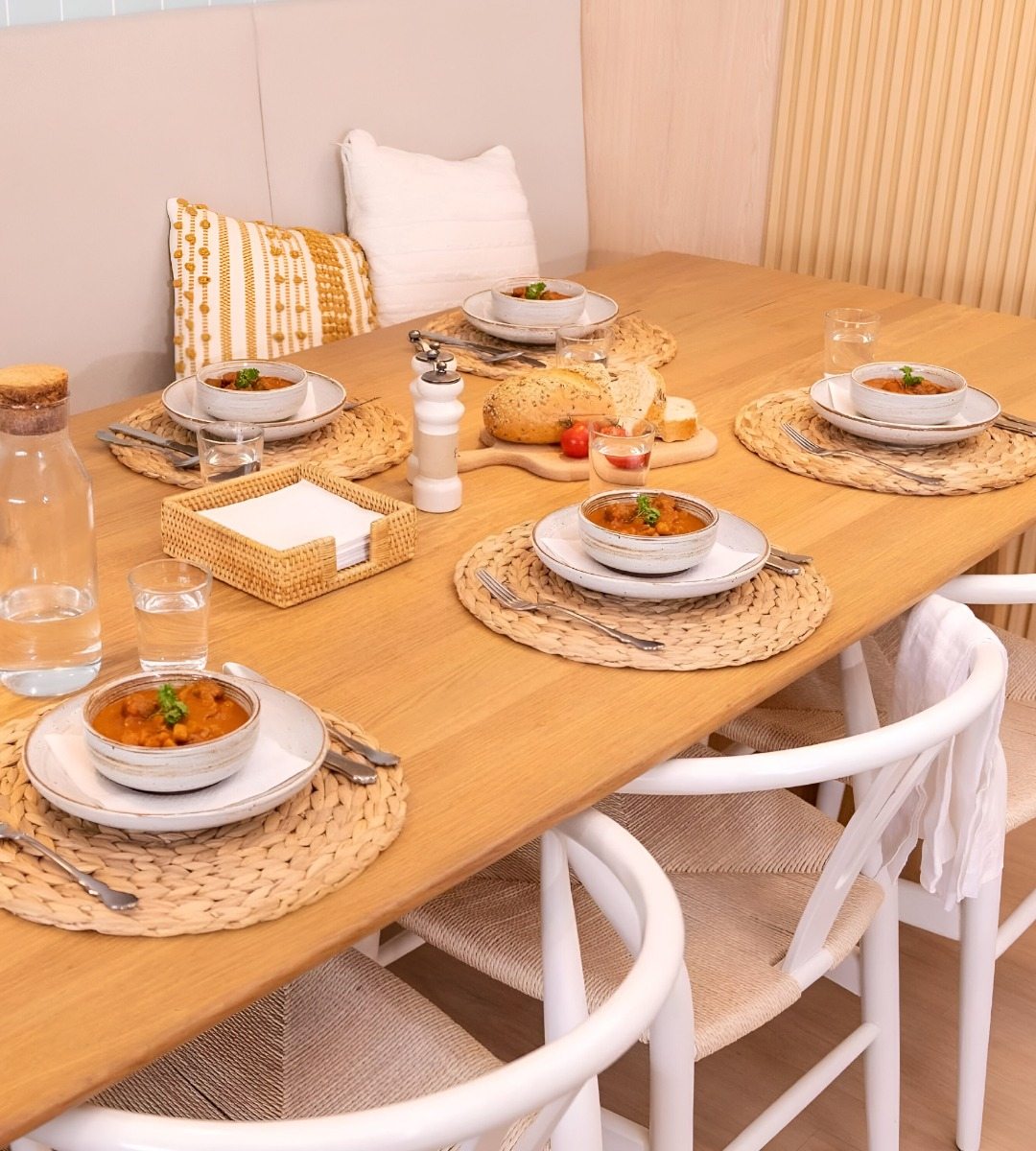 SET 3 MANTELES INDIVIDUALES MIMBRE MESA DECORATIVO JHN - 9