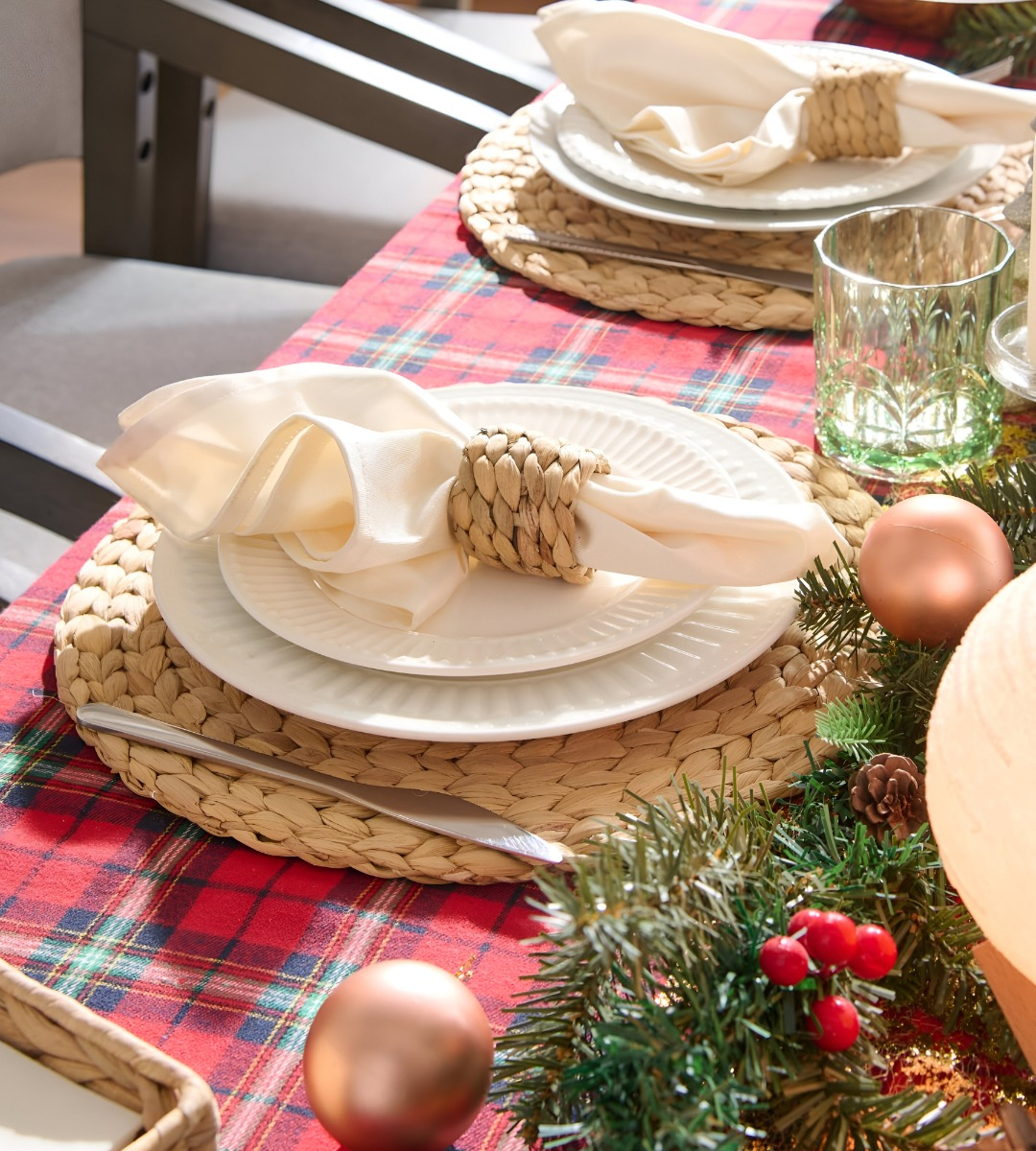 SET 2 MANTELES INDIVIDUALES DECORATIVO MIMBRE MESA JHN - 10
