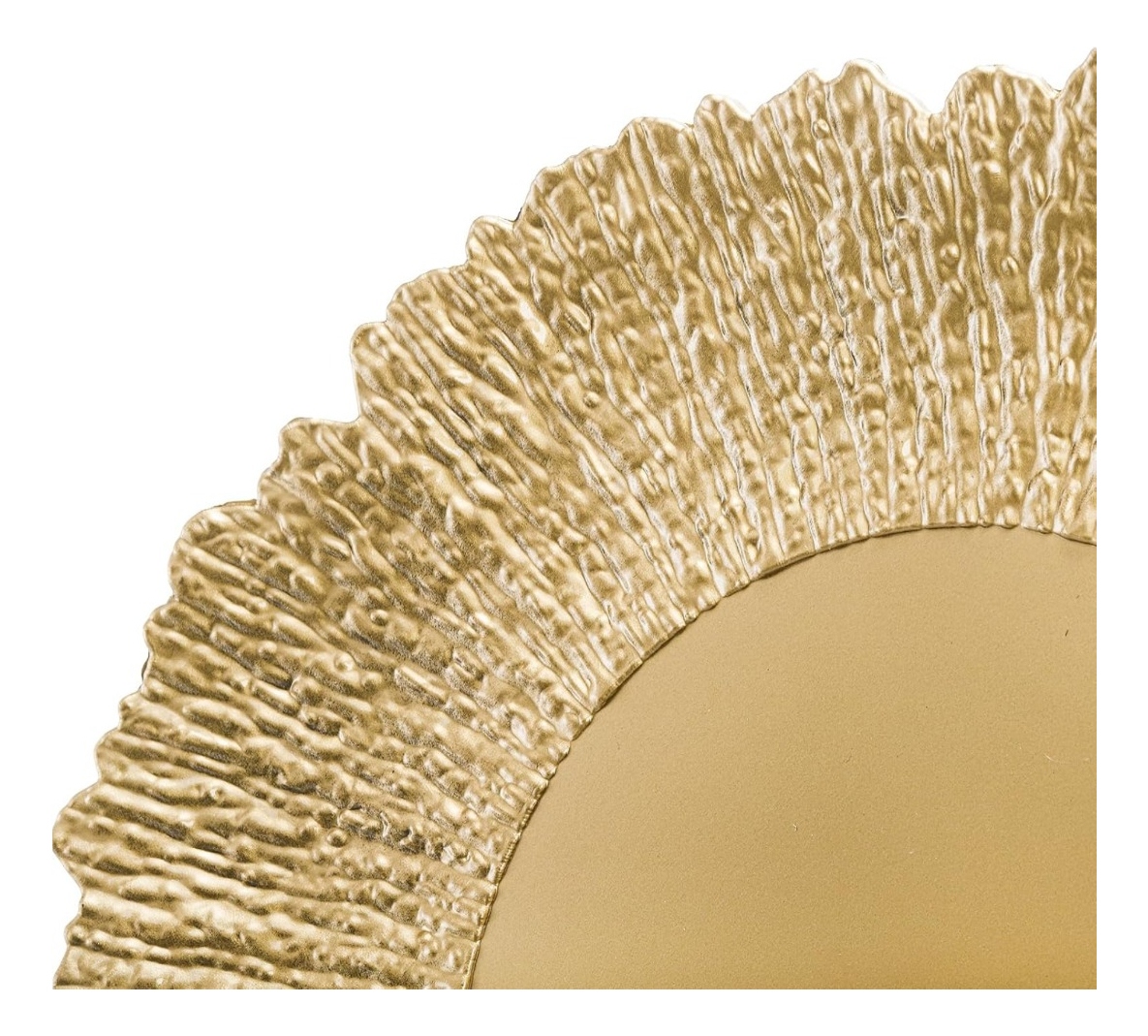 SET 3 PLATO BASE REDONDO DORADO BRILLANTE DECORATIVO JHN - 3