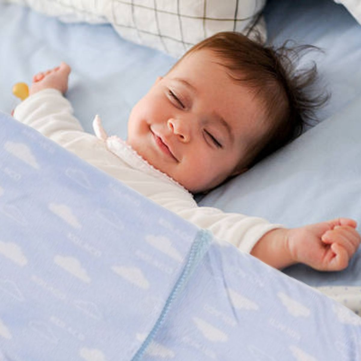 MANTA DE APEGO DOBLE CAPA PARA BEBES CUNA UNISEX SUAVE LAU - 7