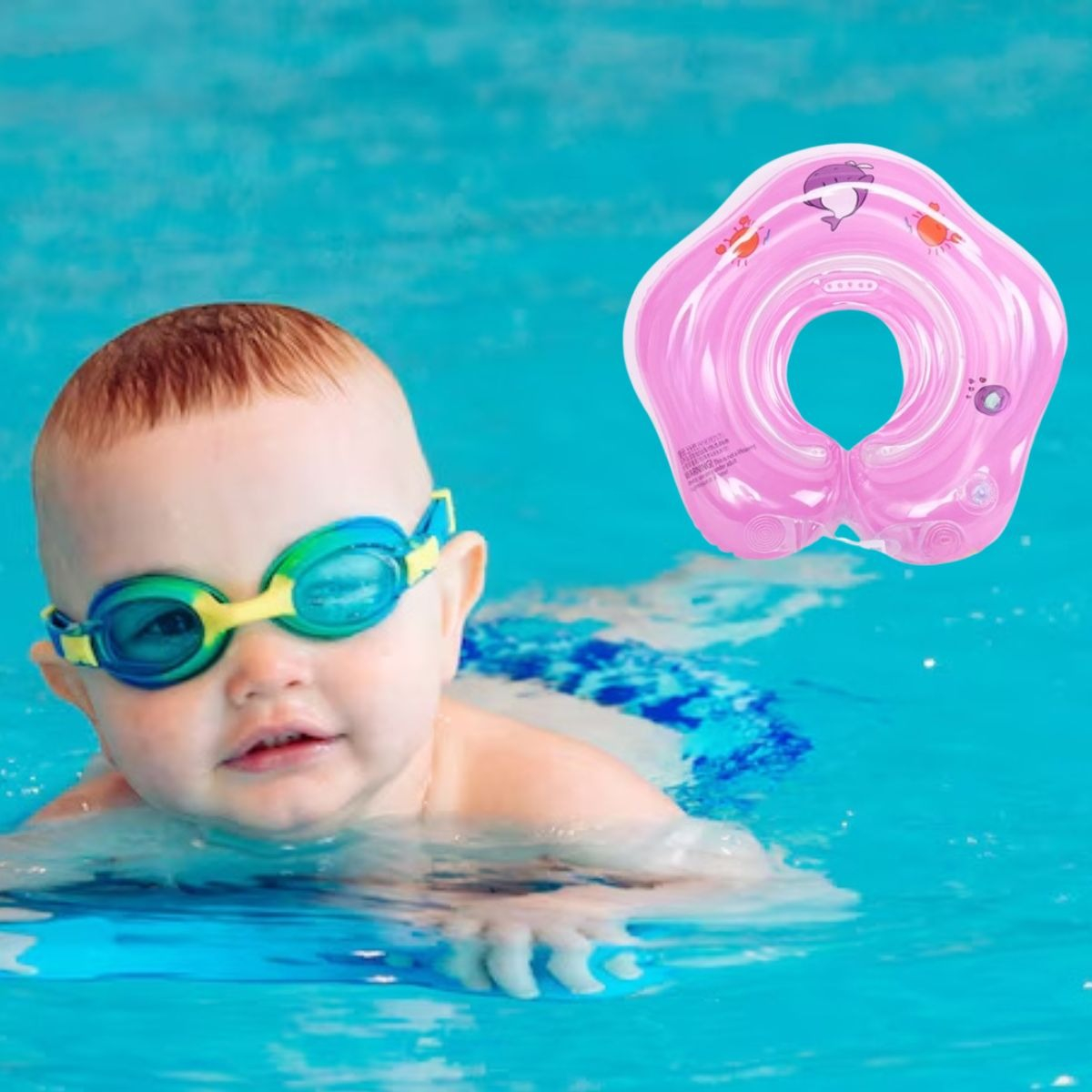SET 2 FLOTADOR INFLABLE NATACION PARA CUELLO BEBE NIÑOS LAU - 2