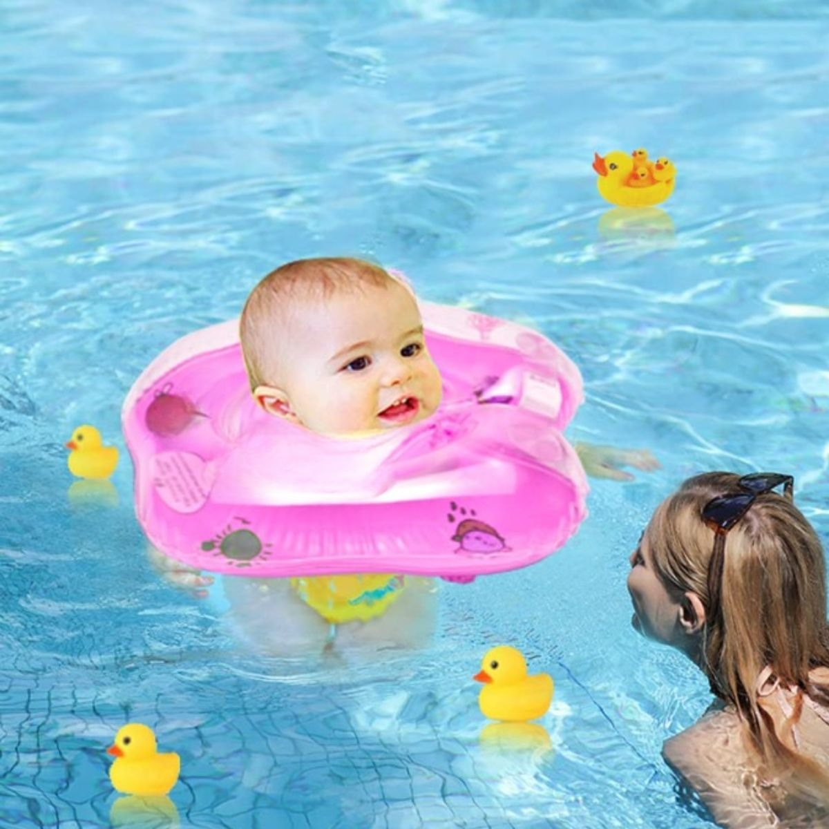 SET 2 FLOTADOR INFLABLE NATACION PARA CUELLO BEBE NIÑOS LAU - 4